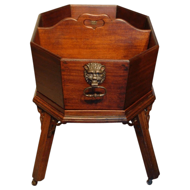 18th century mahogany wine bottle carrier stand