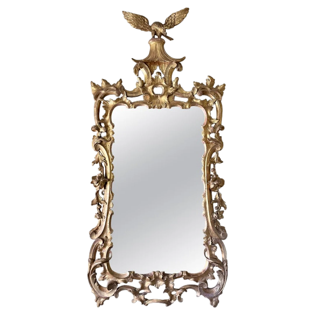 Fine 18th century George III carved giltwood mirror