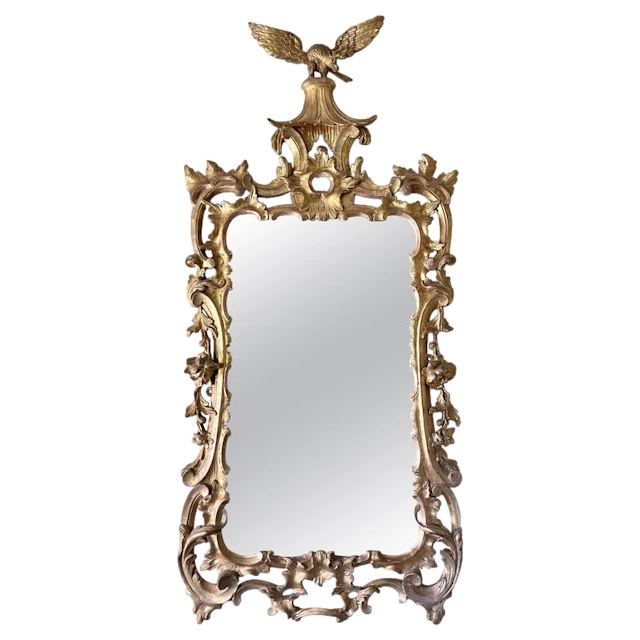 Fine 18th century George III carved giltwood mirror