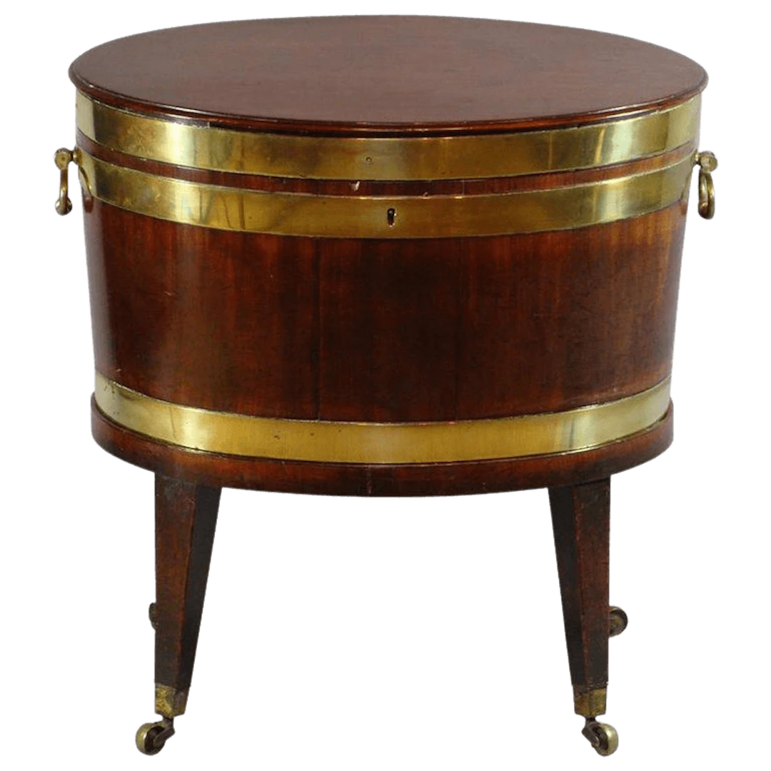 George III period oval mahogany wine cooler