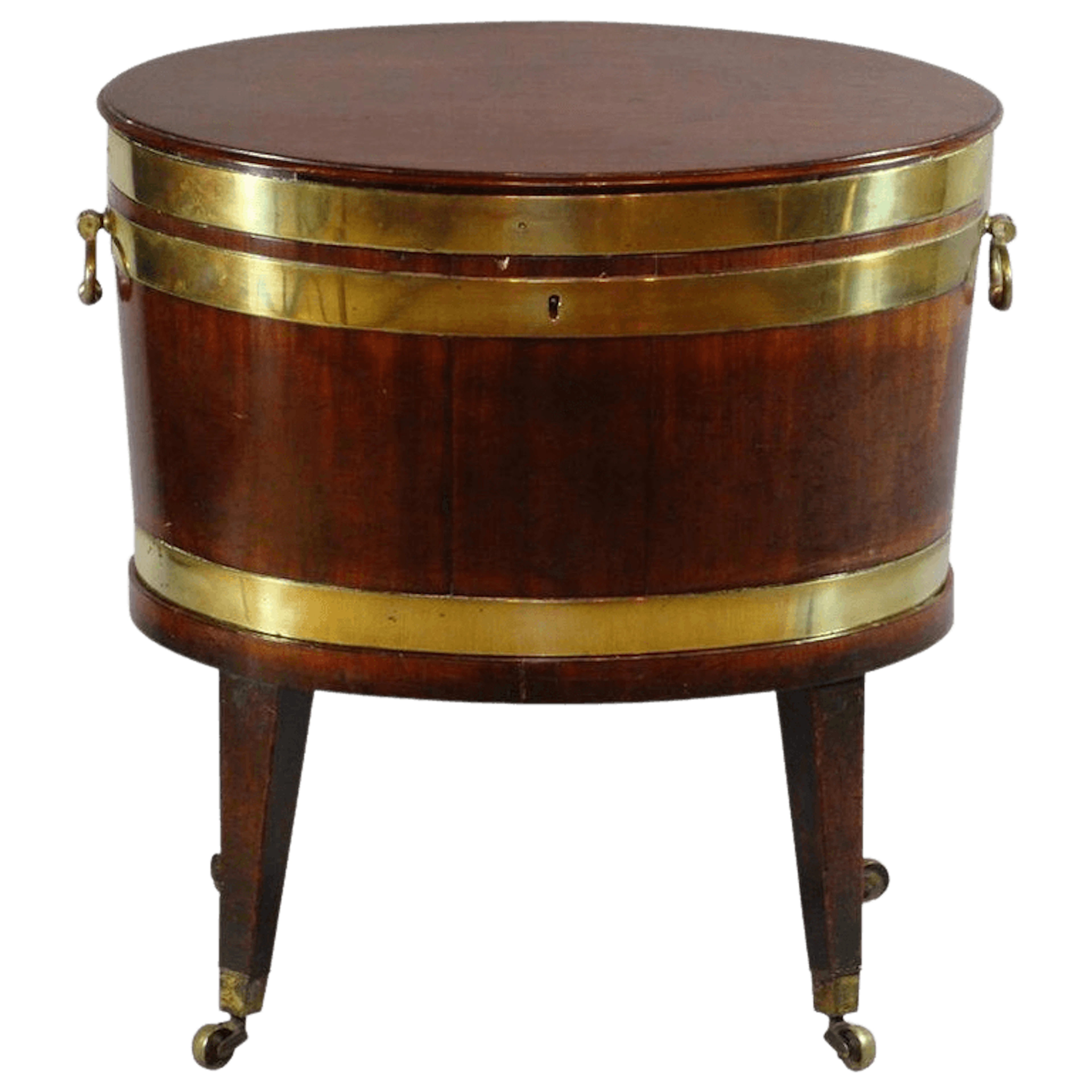 George III period oval mahogany wine cooler