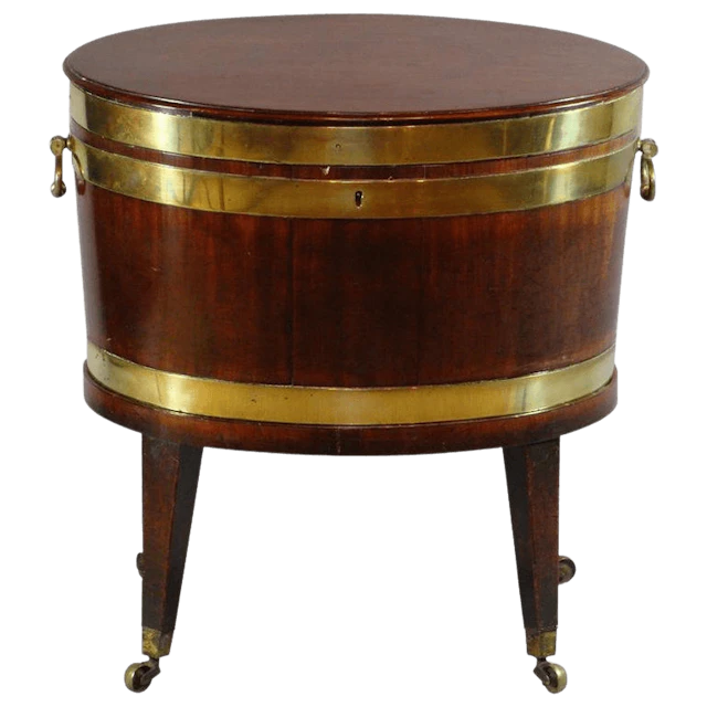George III period oval mahogany wine cooler
