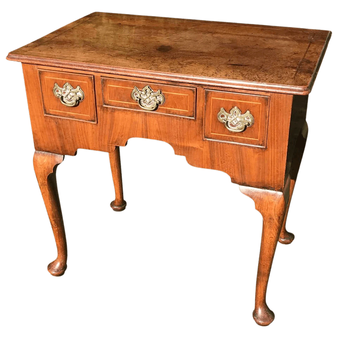 Small 18th century walnut lowboy dressing table vanity