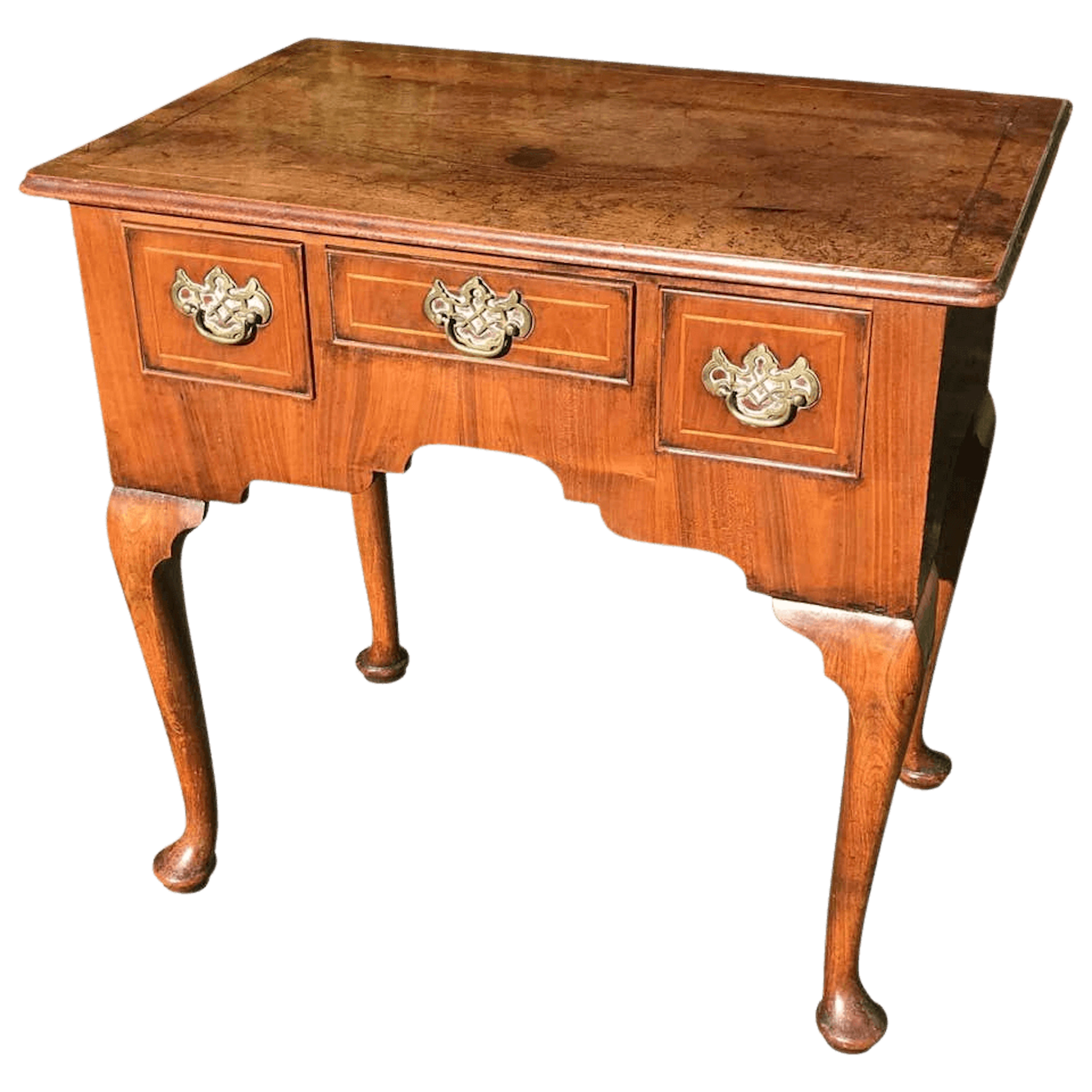 Small 18th century walnut lowboy dressing table vanity