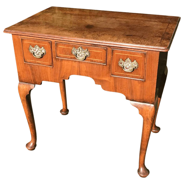 Small 18th century walnut lowboy dressing table vanity
