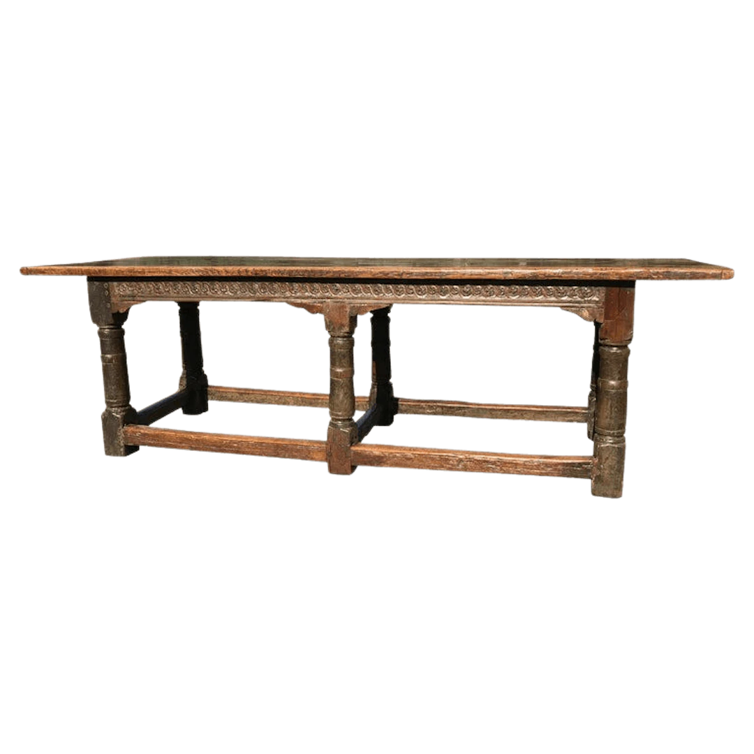 17th century oak refectory table, Charles II period