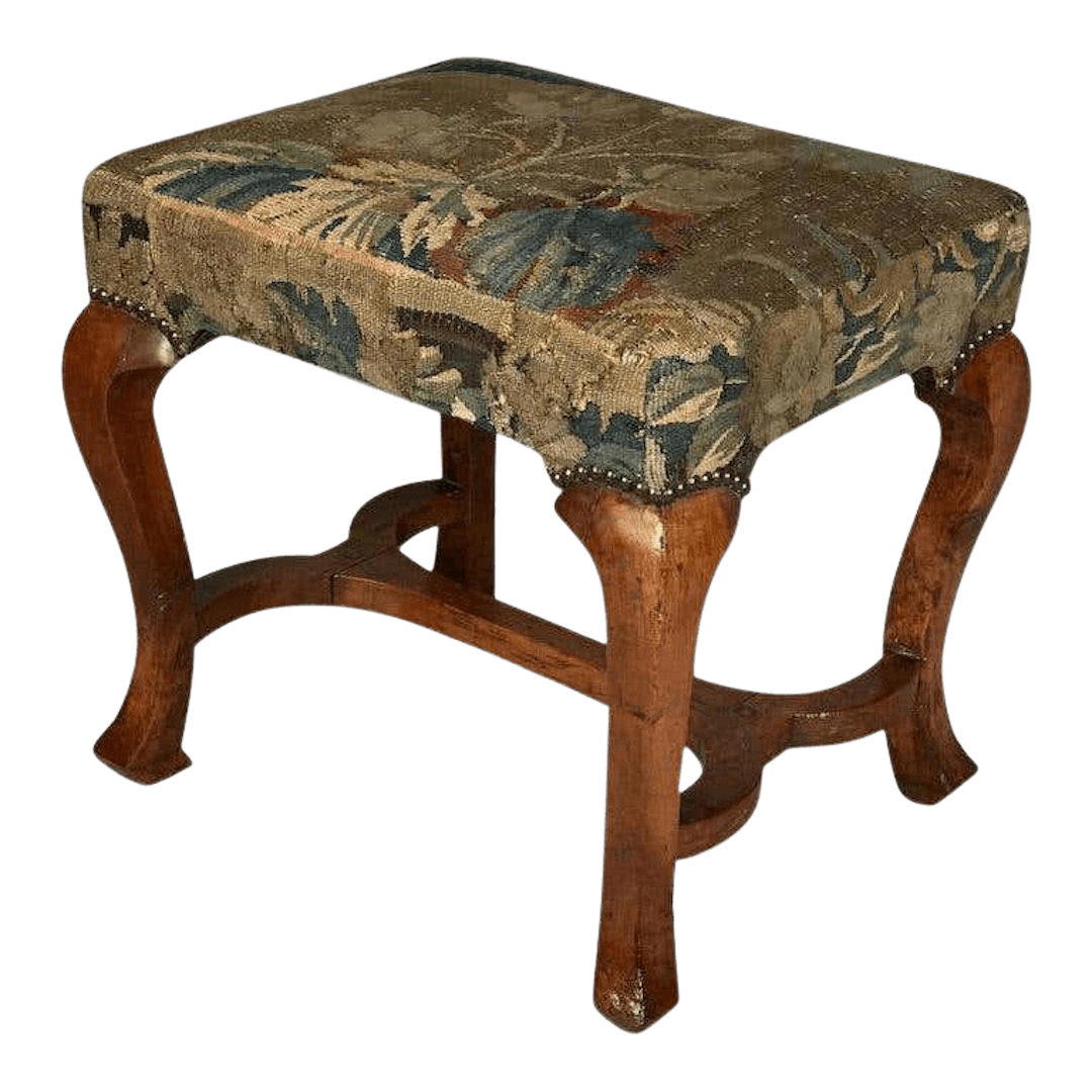 Queen Anne period walnut stool