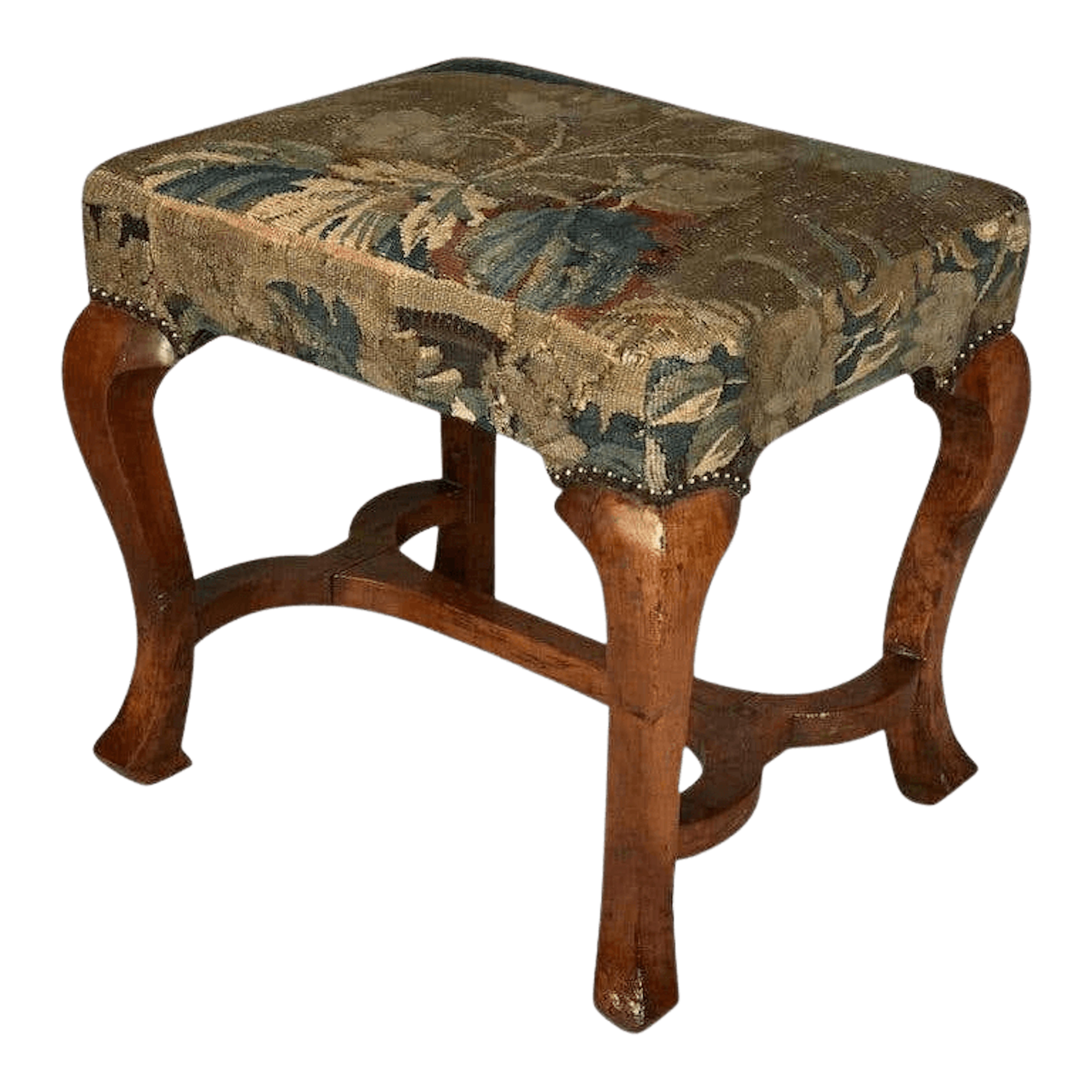 Queen Anne period walnut stool