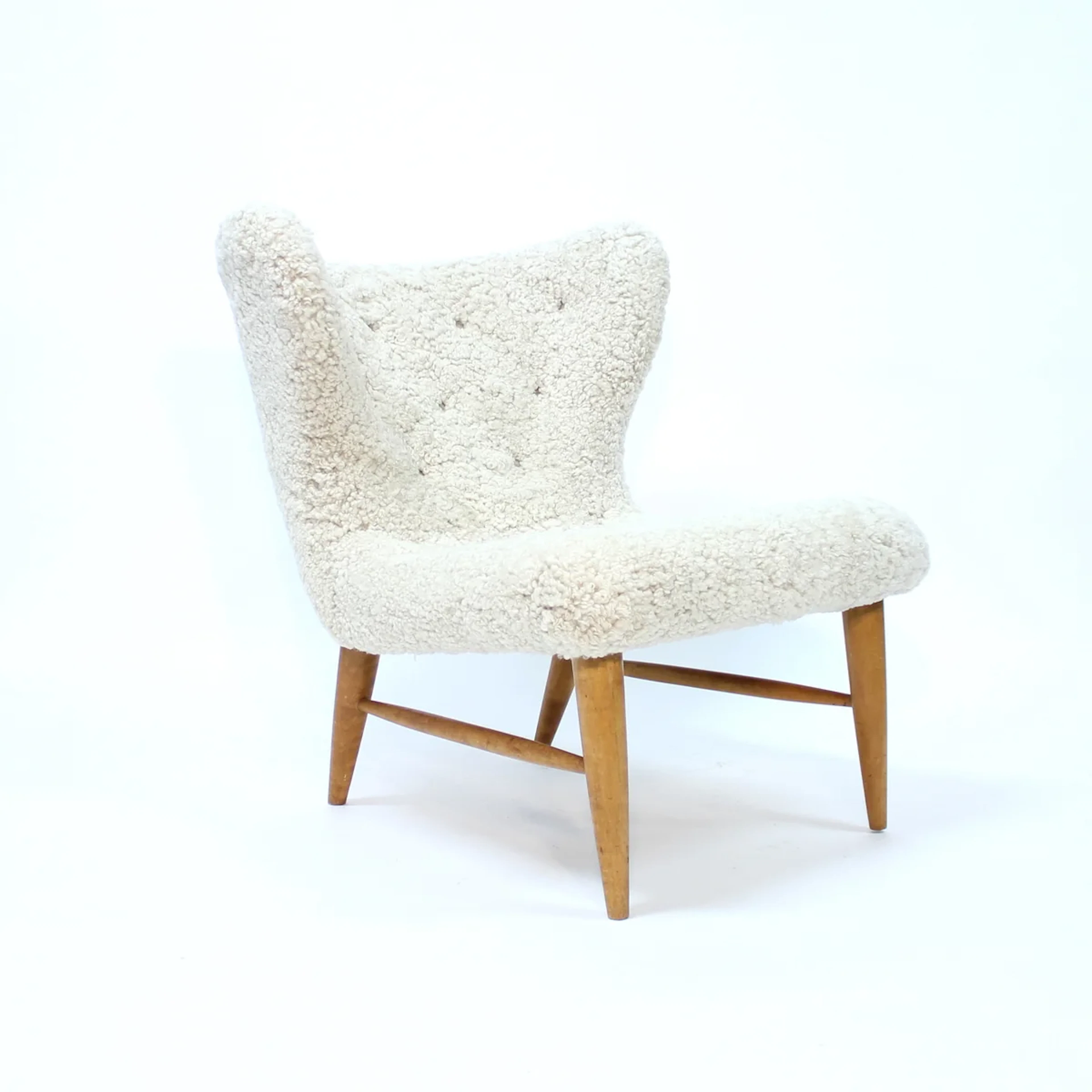 Erik Bertil Karlén, Swedish sheep skin lounge chair for Firma Rumsinteriör