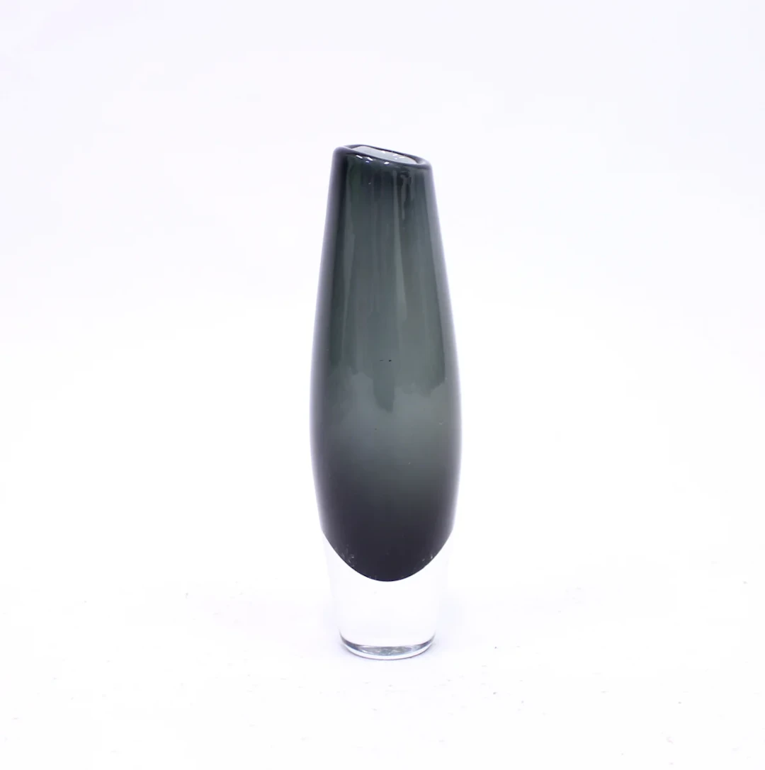Sven Palmqvist, grey glass vase for Orrefors, 1950s