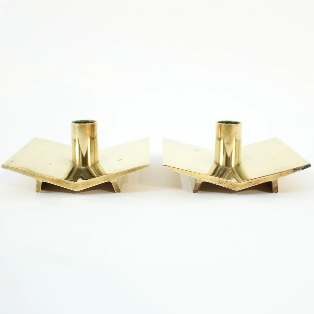 Pierre Forsell, pair of candle holders for Skultuna, model Nr 70, 1960s
