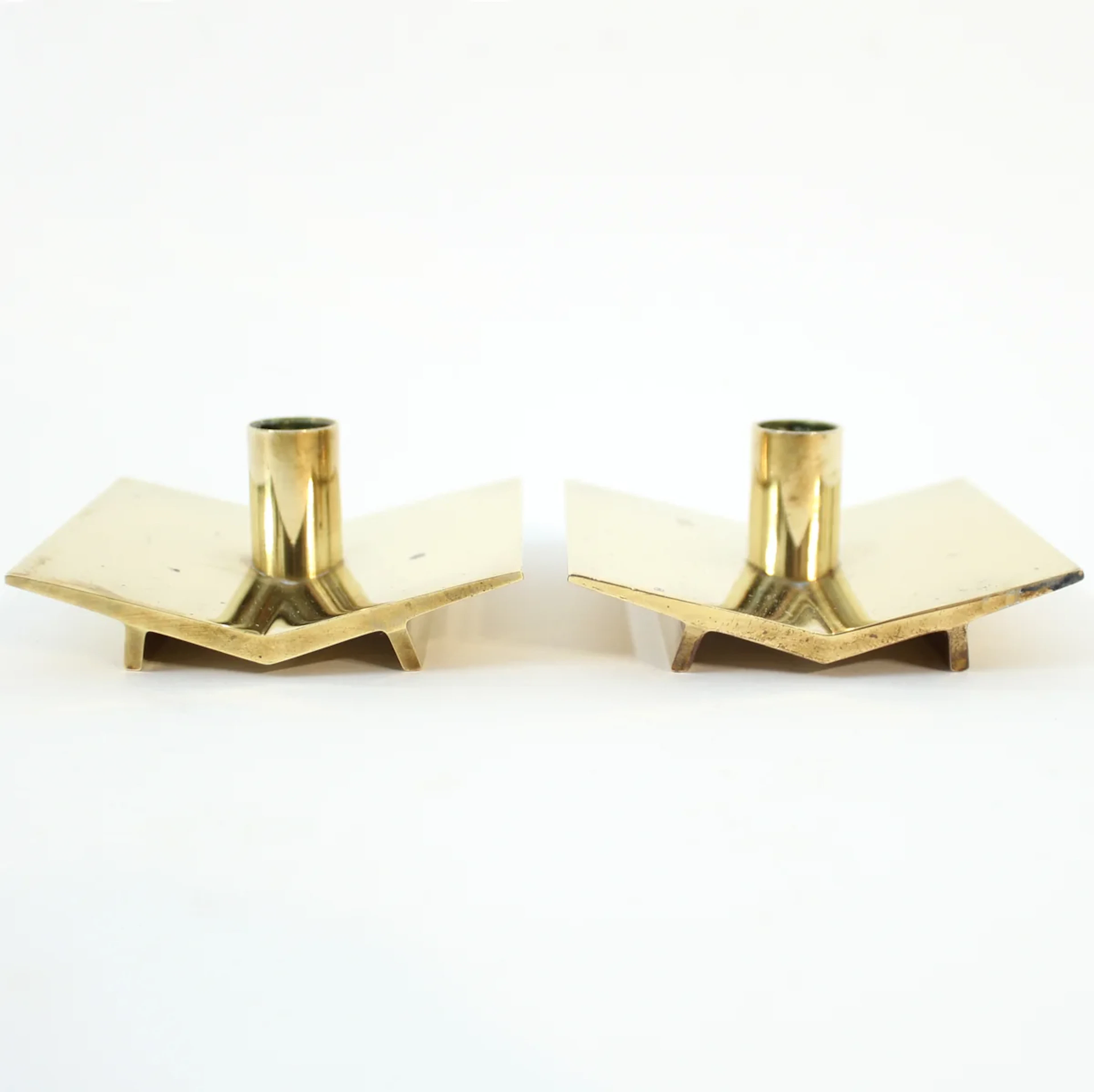 Pierre Forsell, pair of candle holders for Skultuna, model Nr 70, 1960s