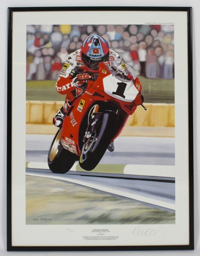 Large Print of Carl Fogarty on Ducati by Colin Carter 1995