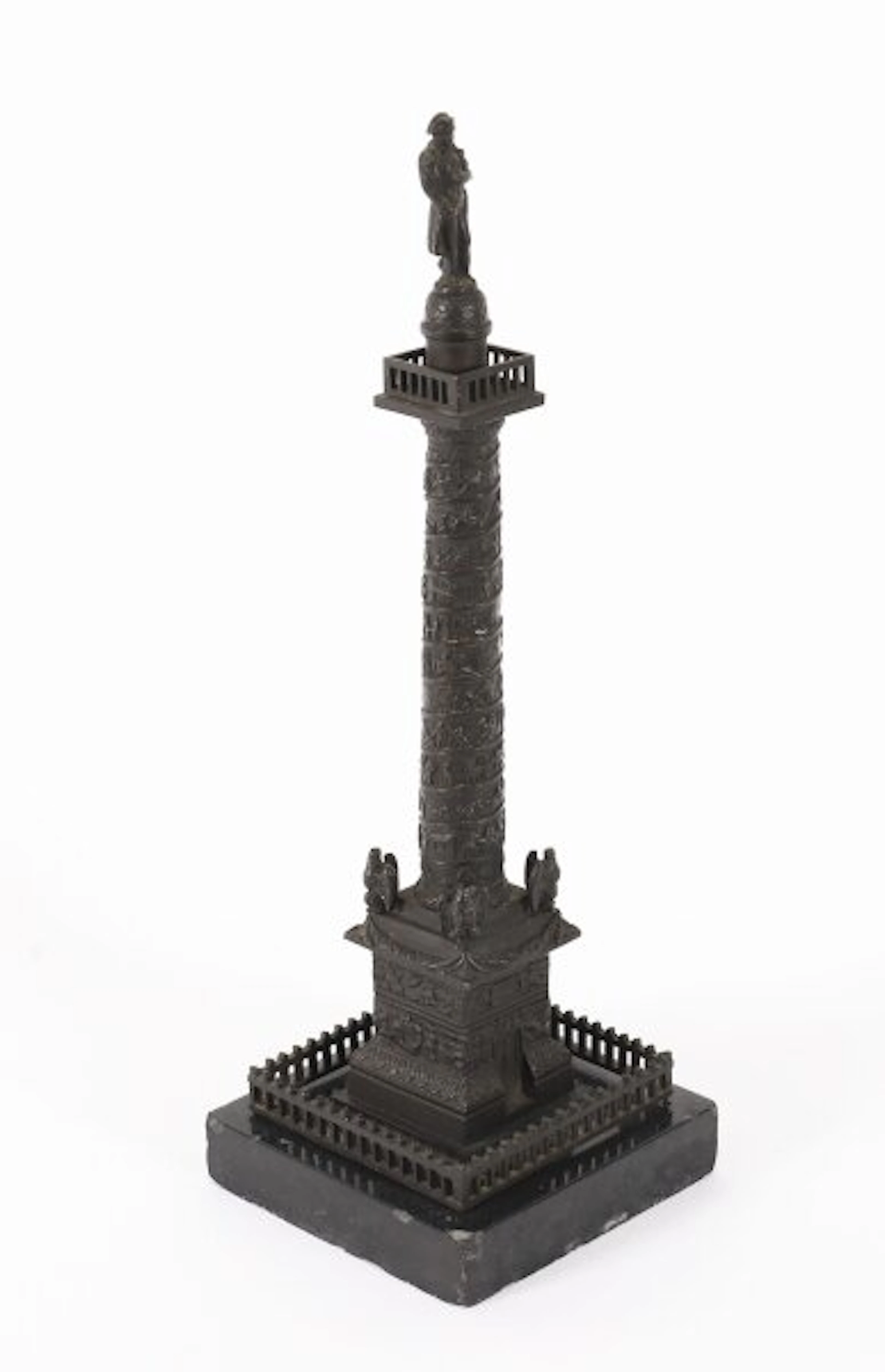 Antique French Grand Tour Bronze Model of Vendome Column 19thC