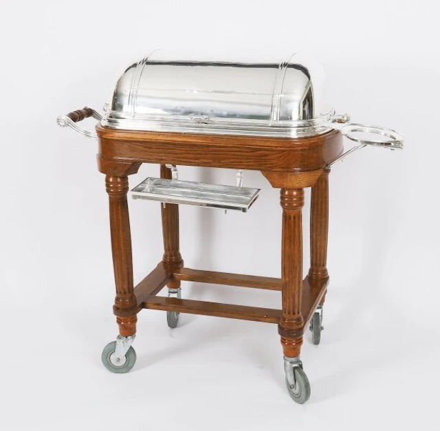 Vintage Rare Silver Plated Roast Beef Trolley mid 20th Century