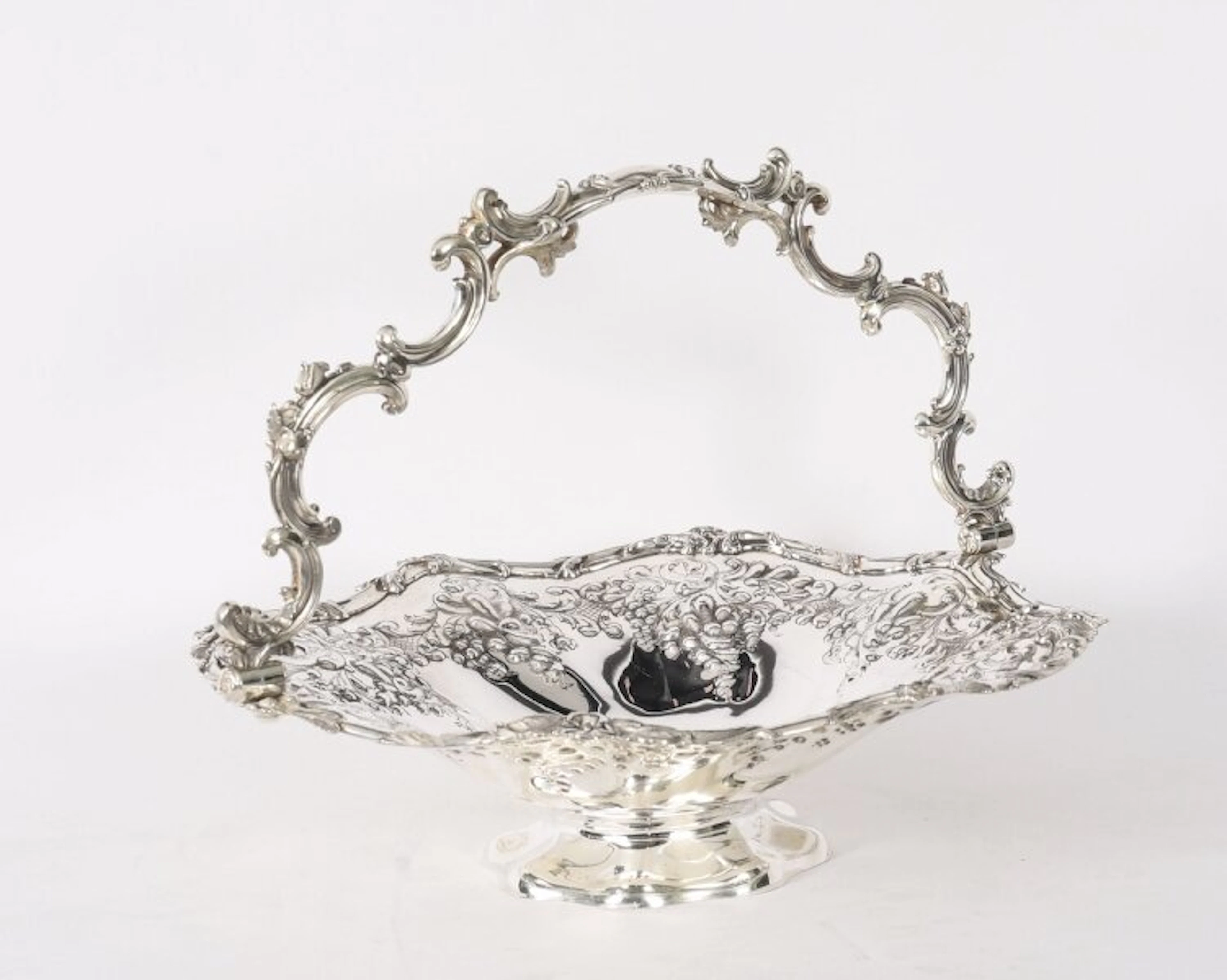 Antique Victorian Silver Plated Fruit Basket Mid19th C