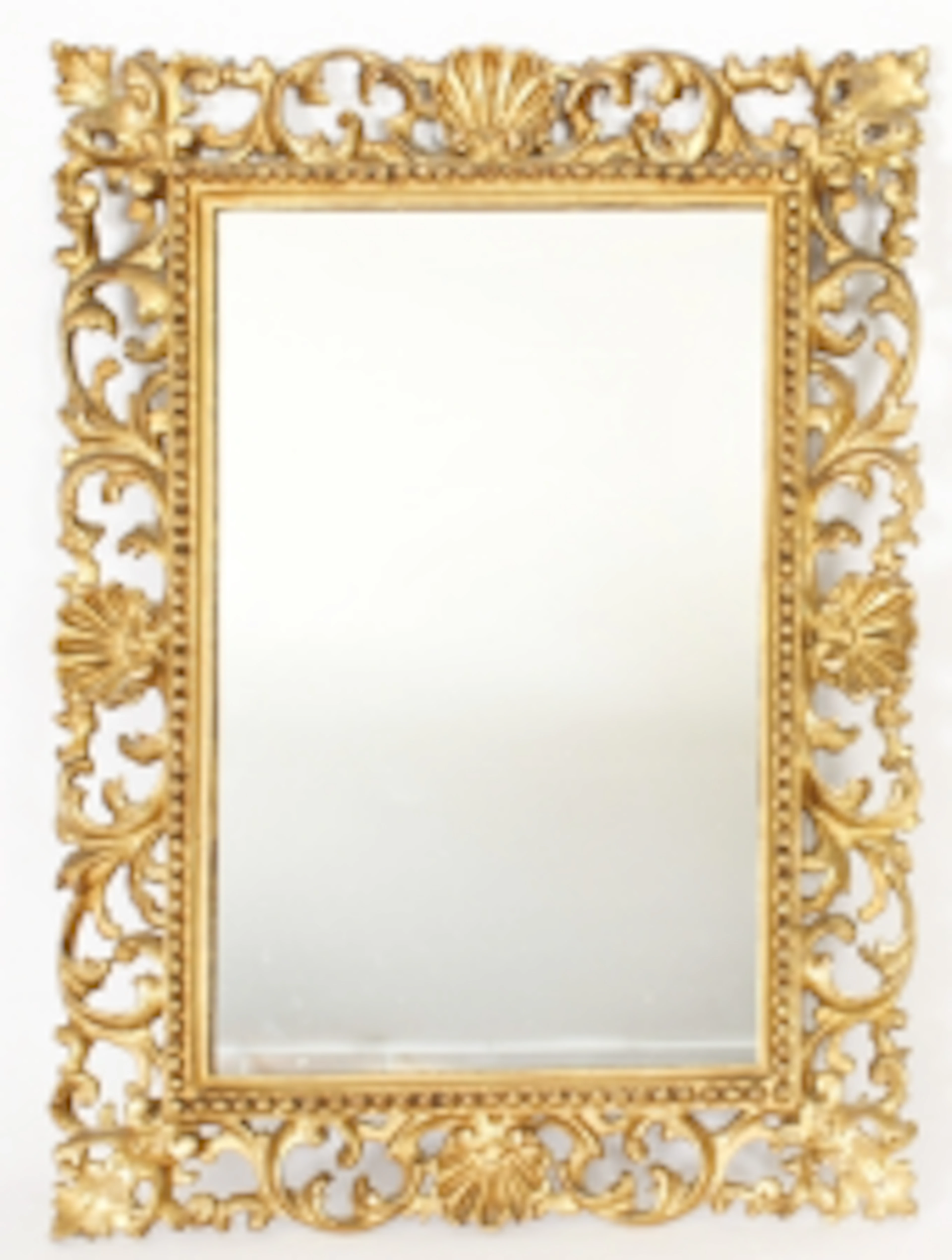 Antique Italian Giltwood Florentine Mirror 19th Century 40 x 30cm