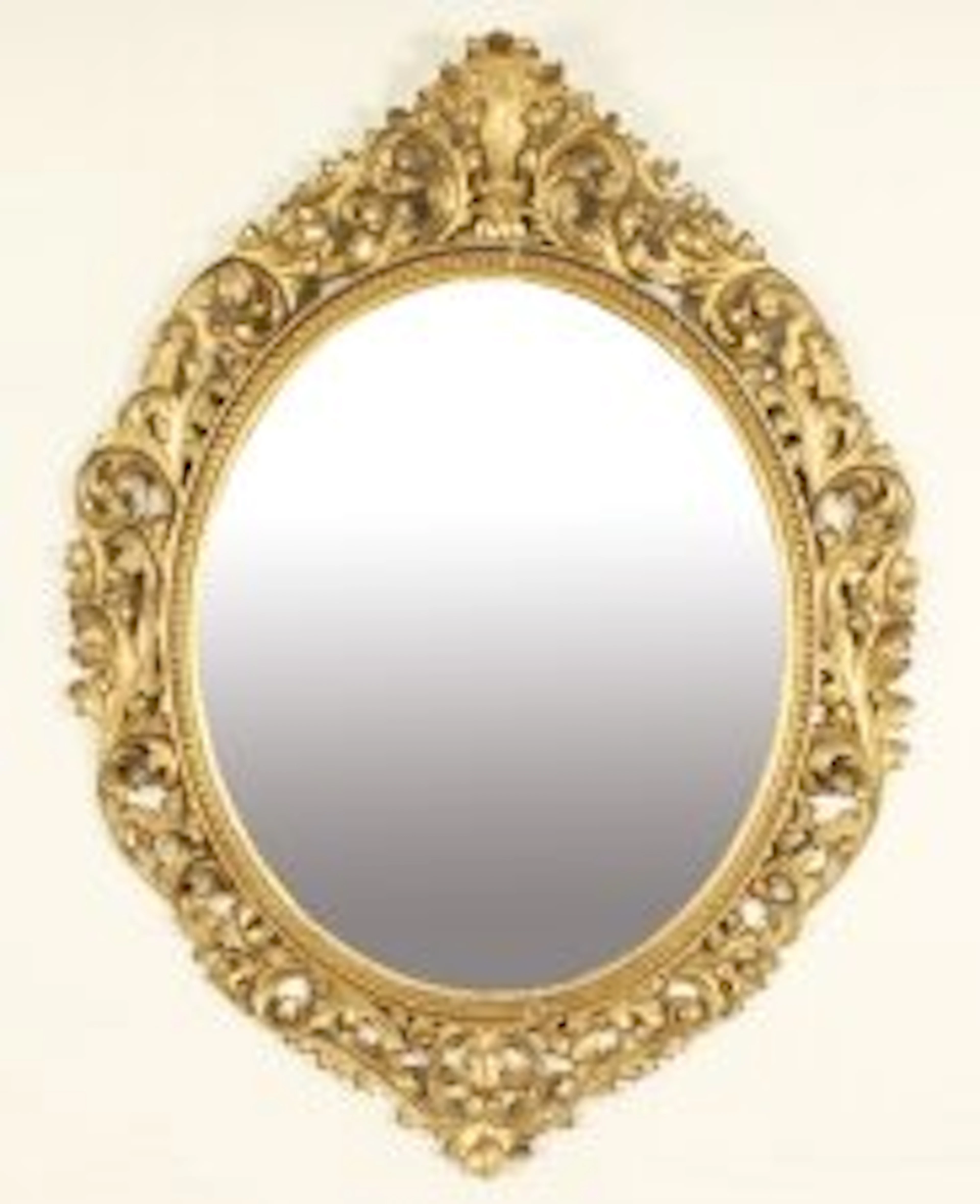 Antique Oval Florentine Giltwood Mirror 19th Century 120x92cm