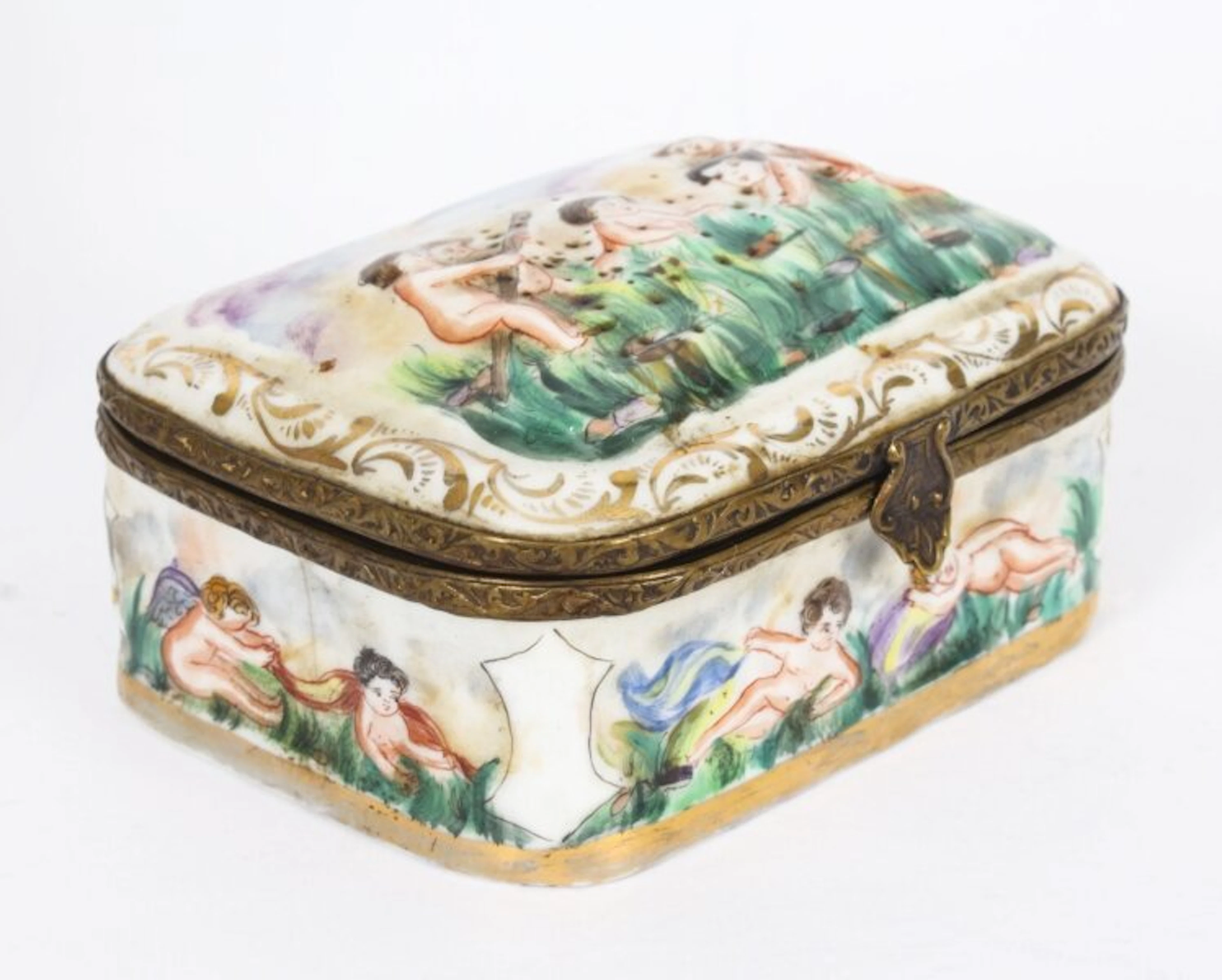 Antique Italian Capodimonte Porcelain Table 19th C