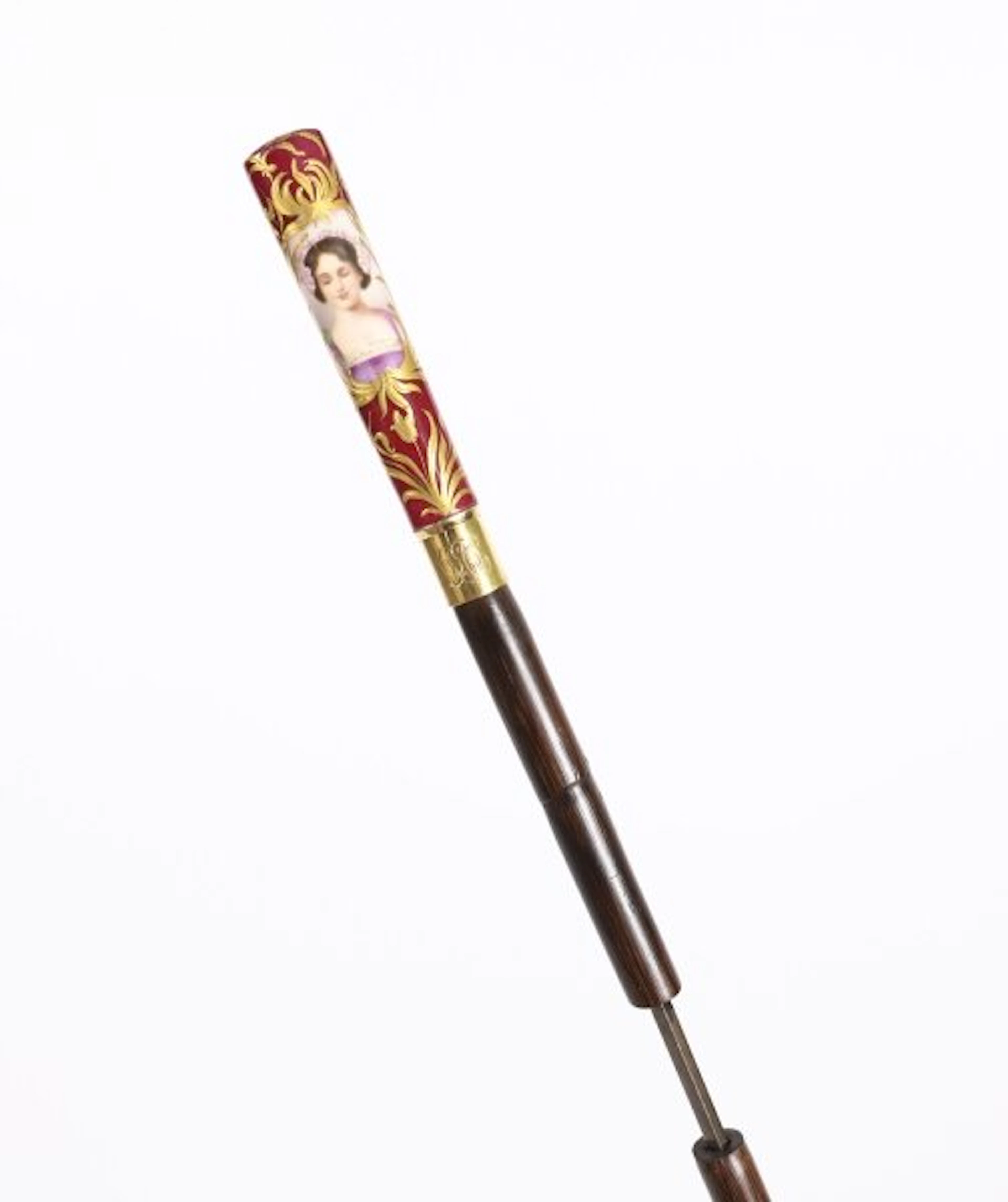 Antique French Sevres Porcelain Walking / Sword Stick 19th C 89cm / 35 inches