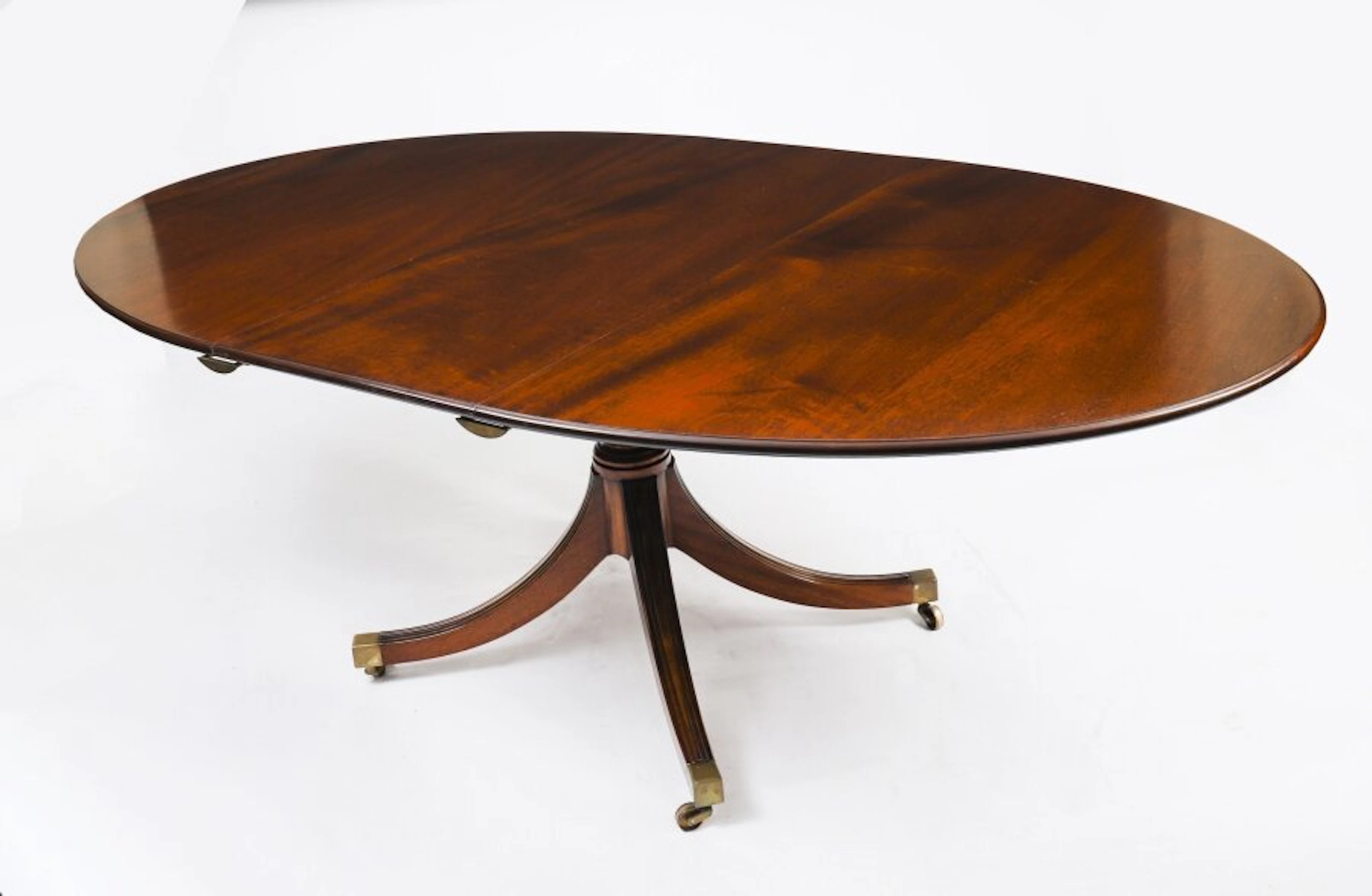 Vintage William Tillman Regency Revival Oval Dining Table & Leaf 20th C