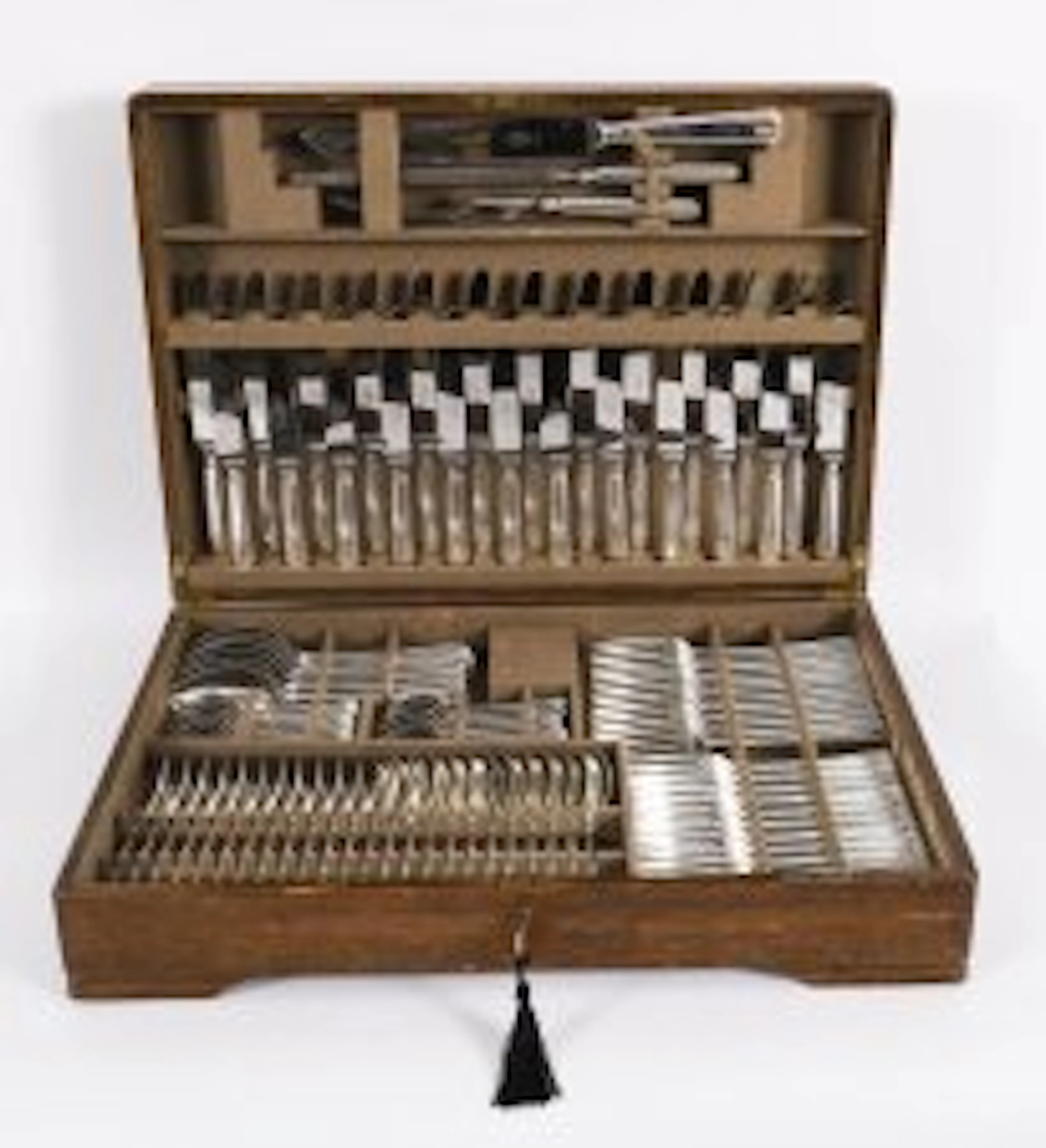 Vintage Canteen x 12 - Silver Plate Cutlery Set 93 Pieces Mappin & Webb 20thC