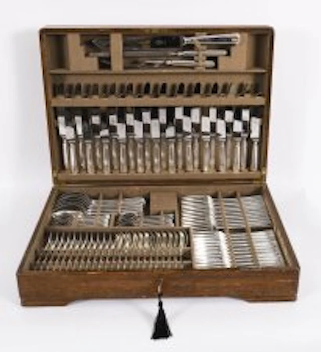 Vintage Canteen x 12 - Silver Plate Cutlery Set 93 Pieces Mappin & Webb 20thC
