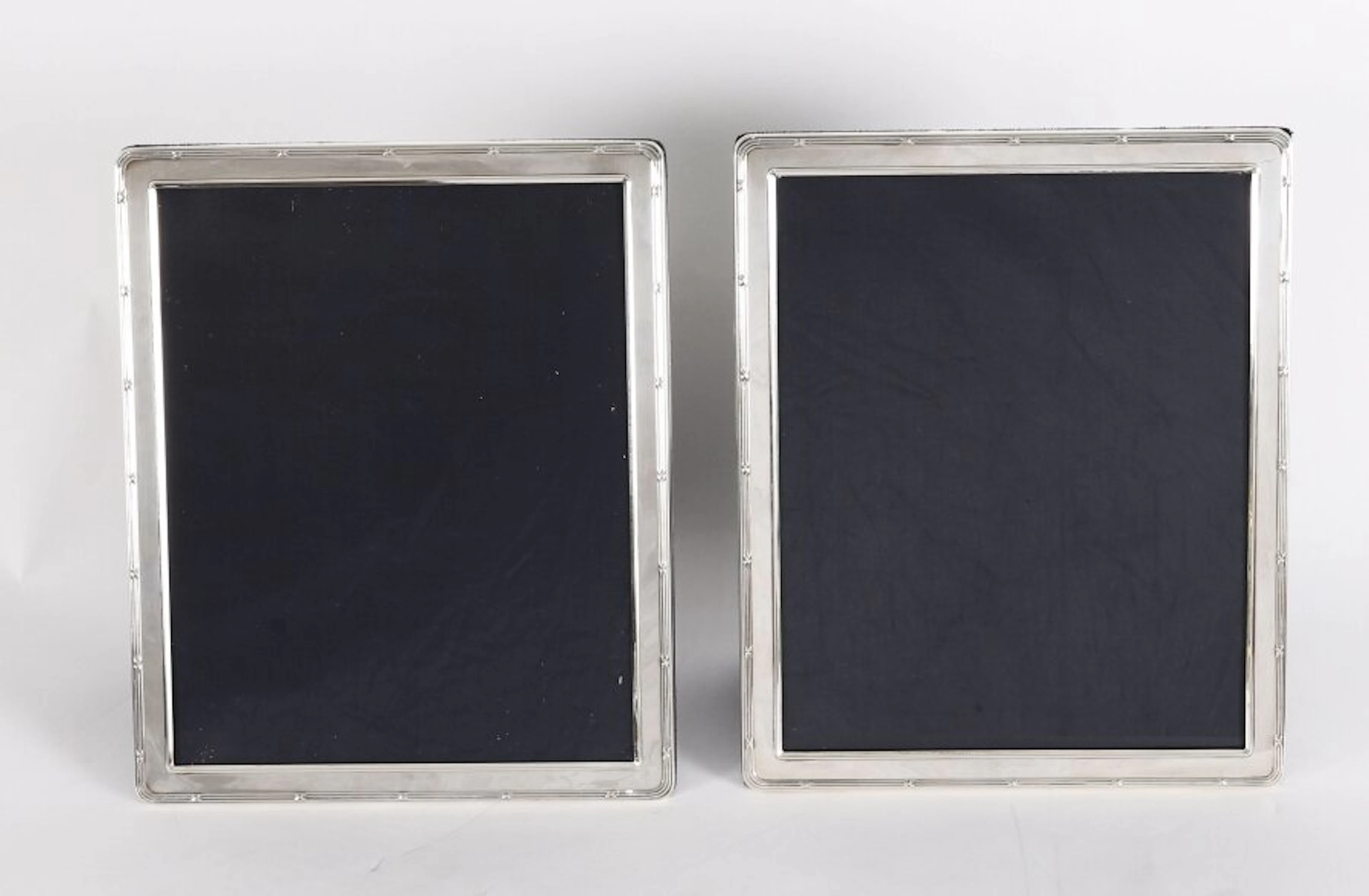 Vintage Pair Sterling Silver Photo Frames by Arthur Price & Co 1994 29x24cm