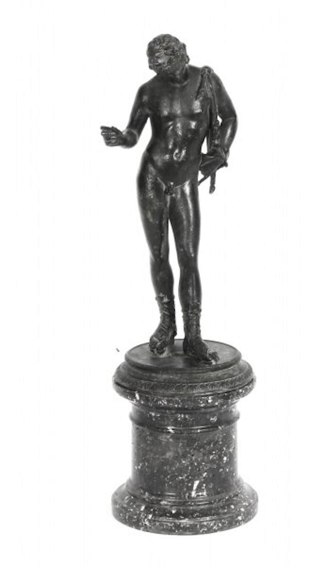 Antique Grand Tour Patinated Bronze Figure of of Narcissus 1870 19th C