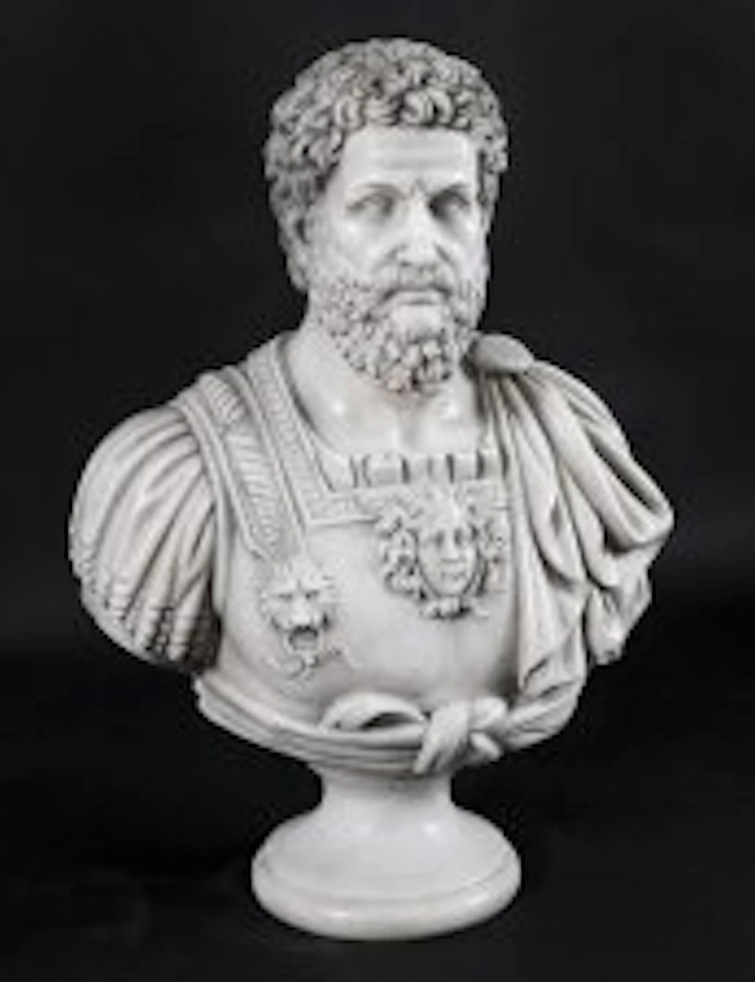 Vintage Italian Marble Bust of Roman Emperor Hadrian 20th C
