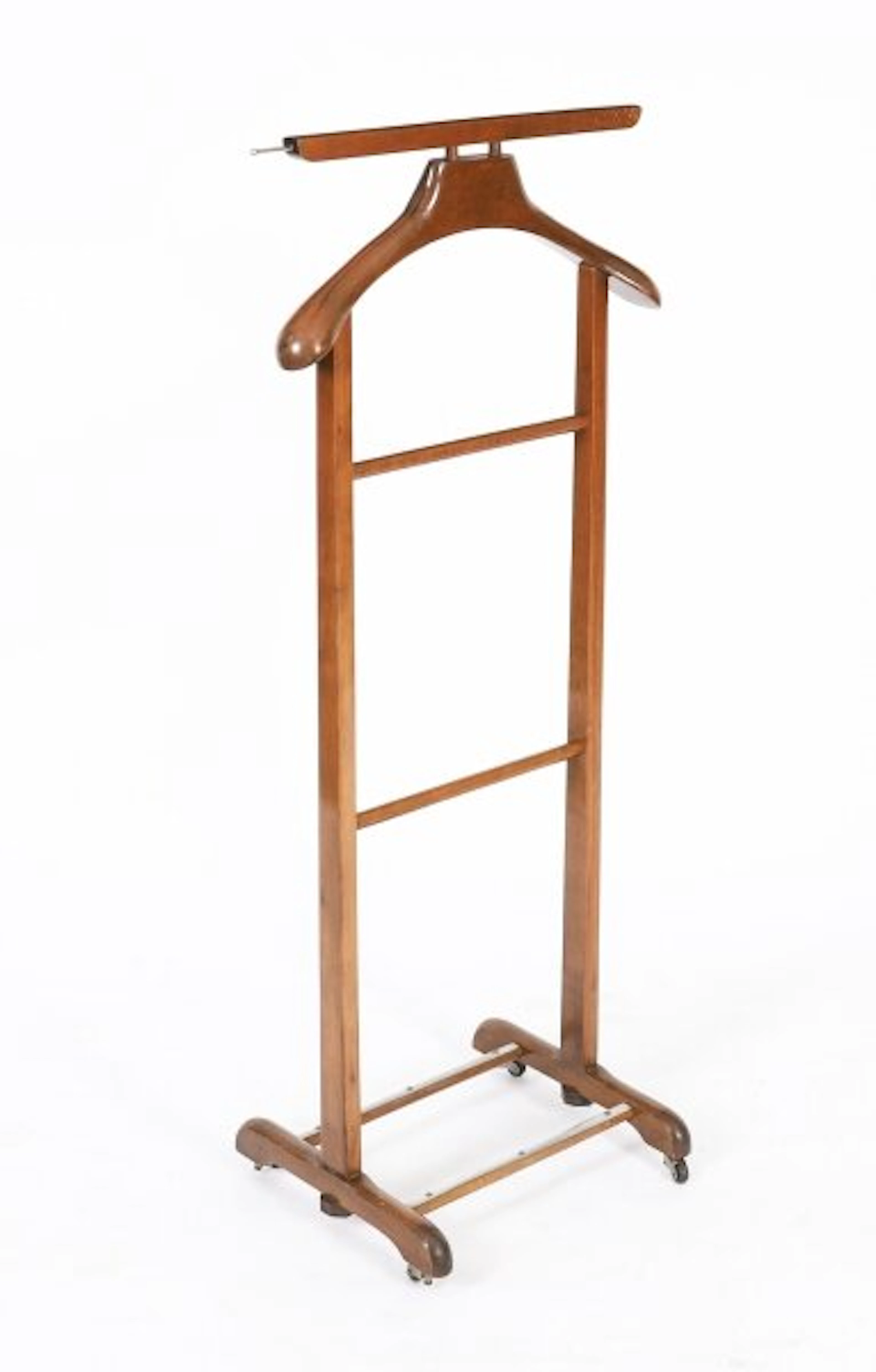 Vintage Edwardian Style Walnut Valet Clothes Stand Late 20th C