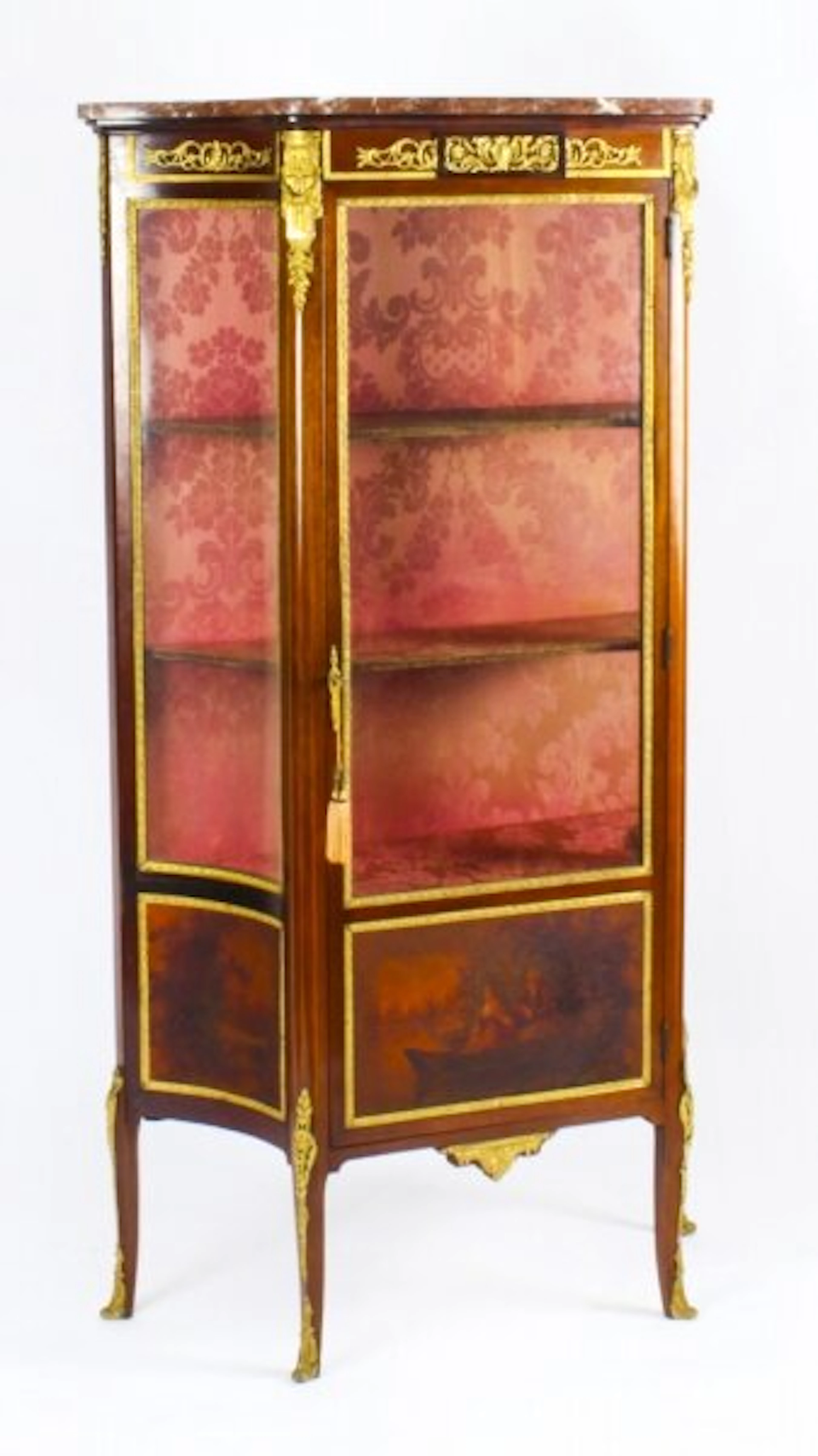 Antique French Vernis Martin Display Cabinet c.1880 19th Century