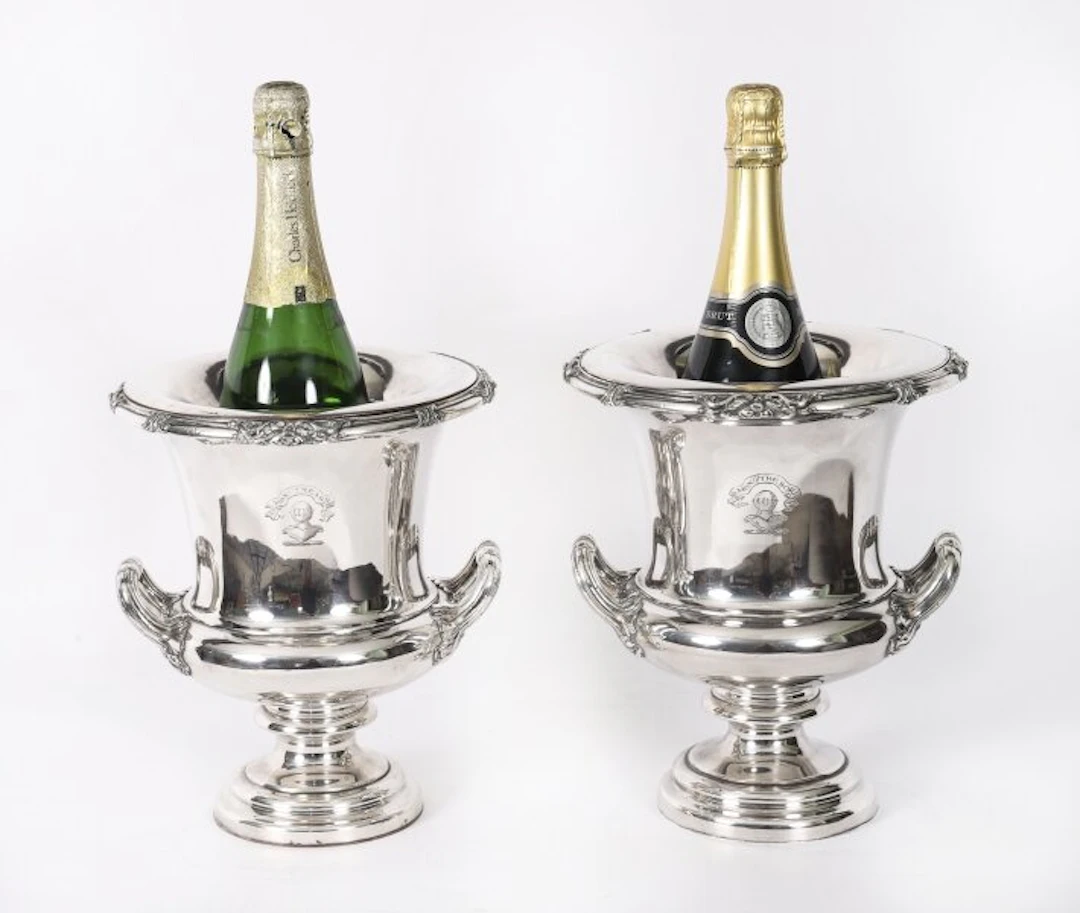 Antique Pair Old Sheffield George III Wine Coolers Circa1780 18th C