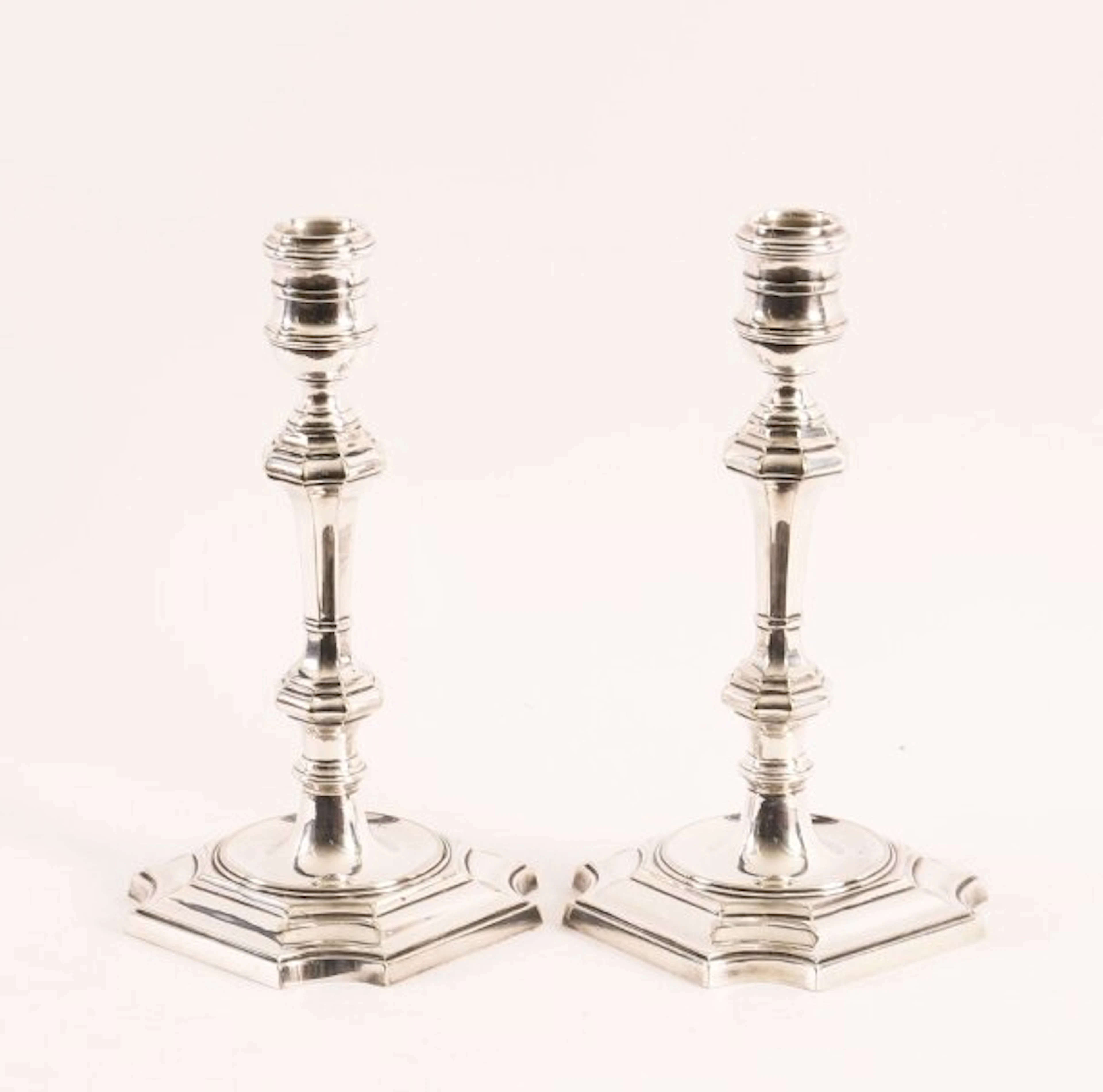 Antique Pair lSilver Plated Candlesticks By Elkinton & Co C1920