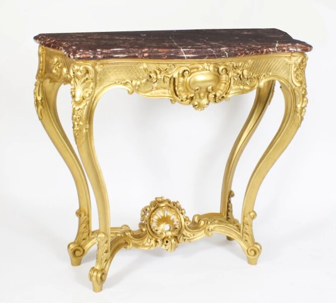 Antique Louis Revival Carved Giltwood Console Pier Table c.1830 19th C