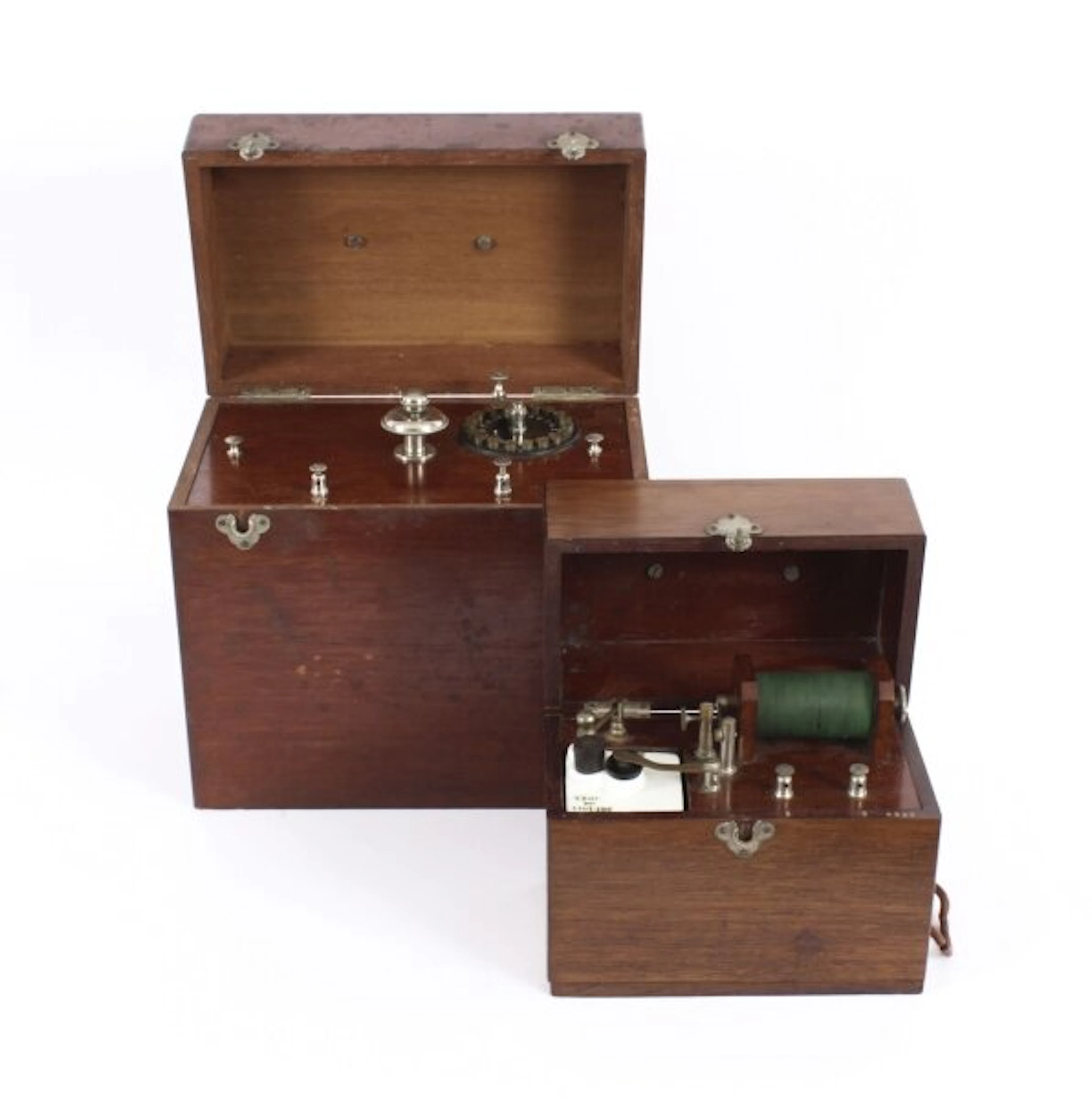 Antique 2 French Electro Therapy Devices "Institut Electrotherapy" Dated 1905