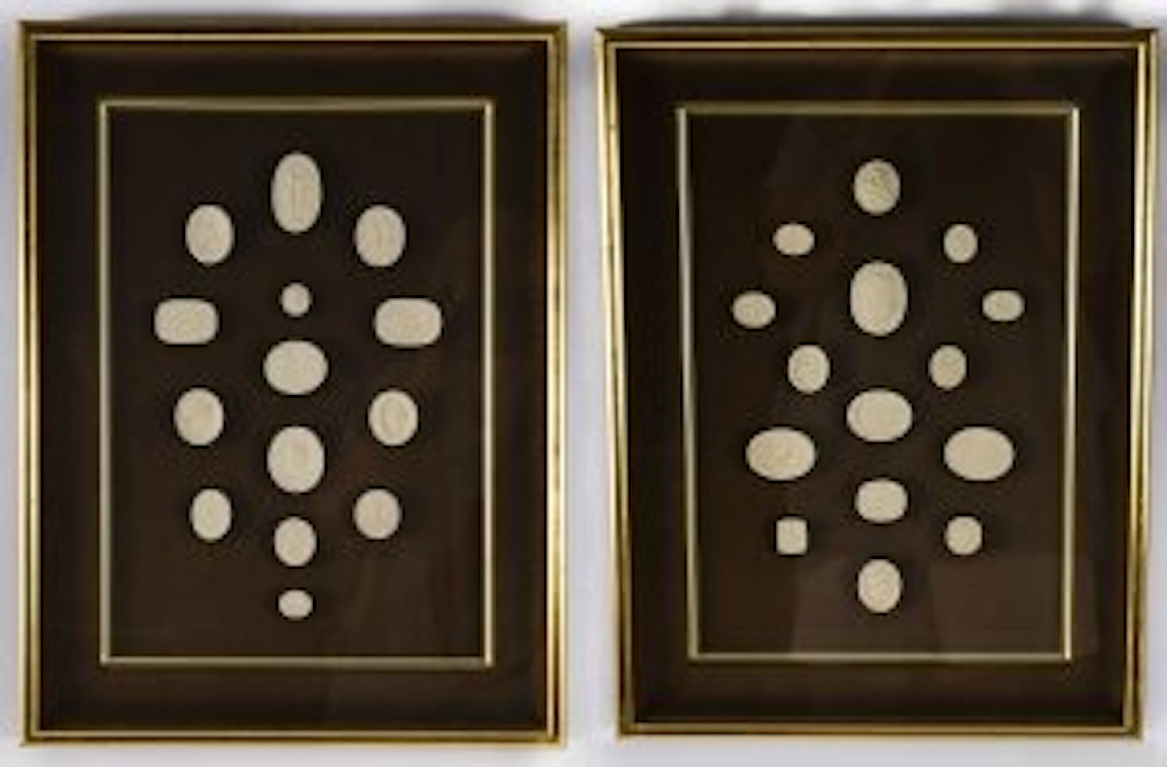 Antique Pair Box Framed Grand Tour Giovanni Liberotti Intaglios 19 th C