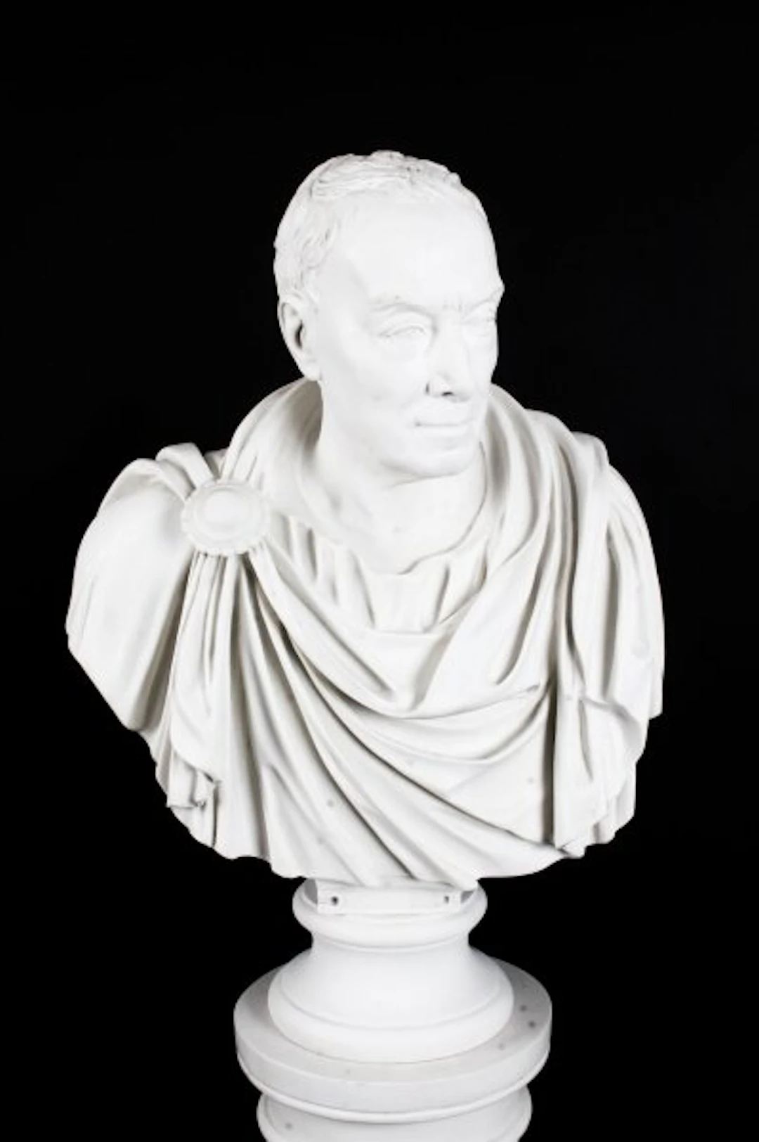 Vintage Marble Bust Roman Statesman Julius Caesar 20th C