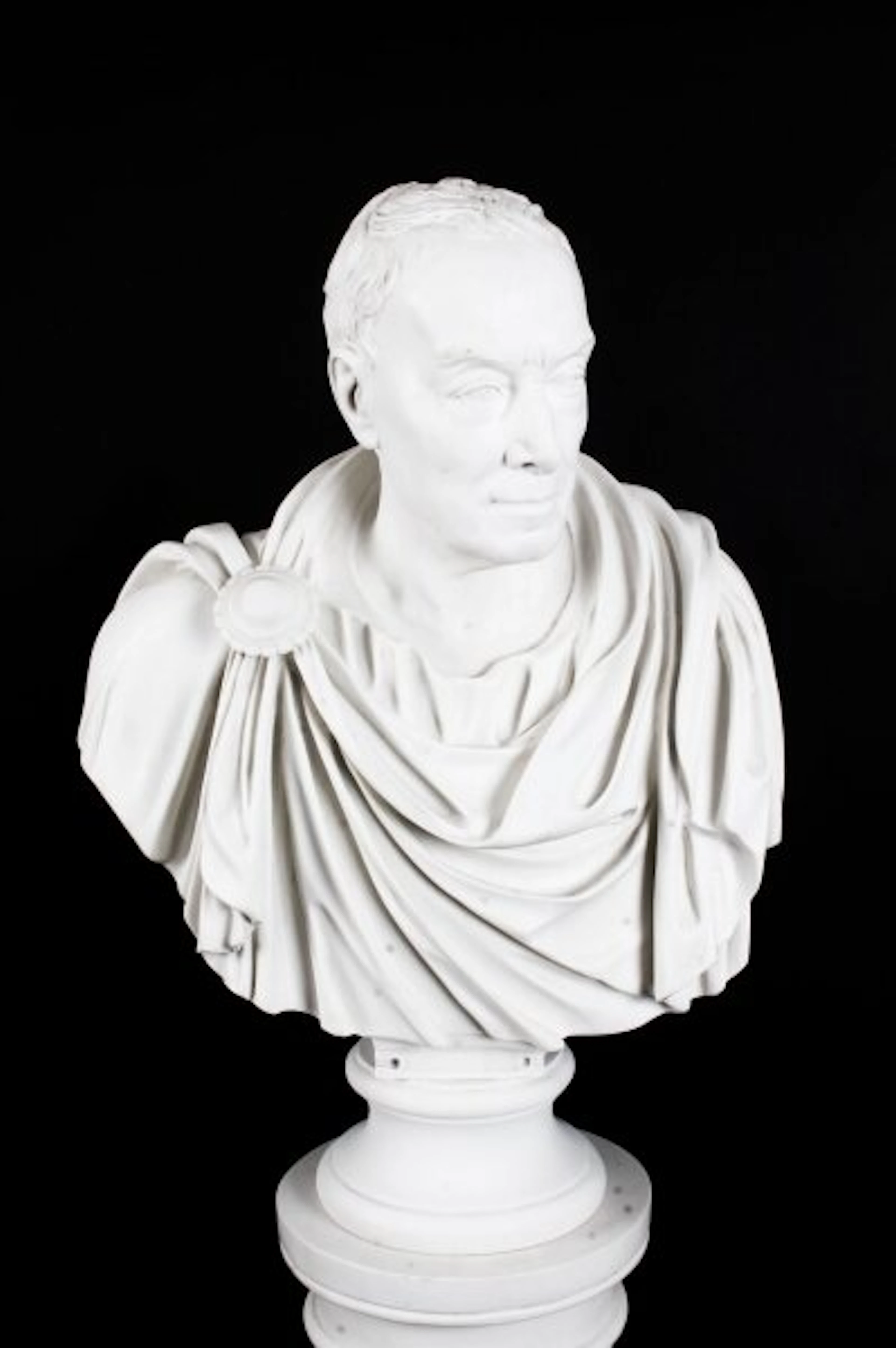 Vintage Marble Bust Roman Statesman Julius Caesar 20th C