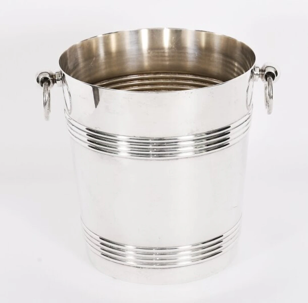 Antique Art Deco Silver Plated Wine Champagne Cooler by Christofle C1935