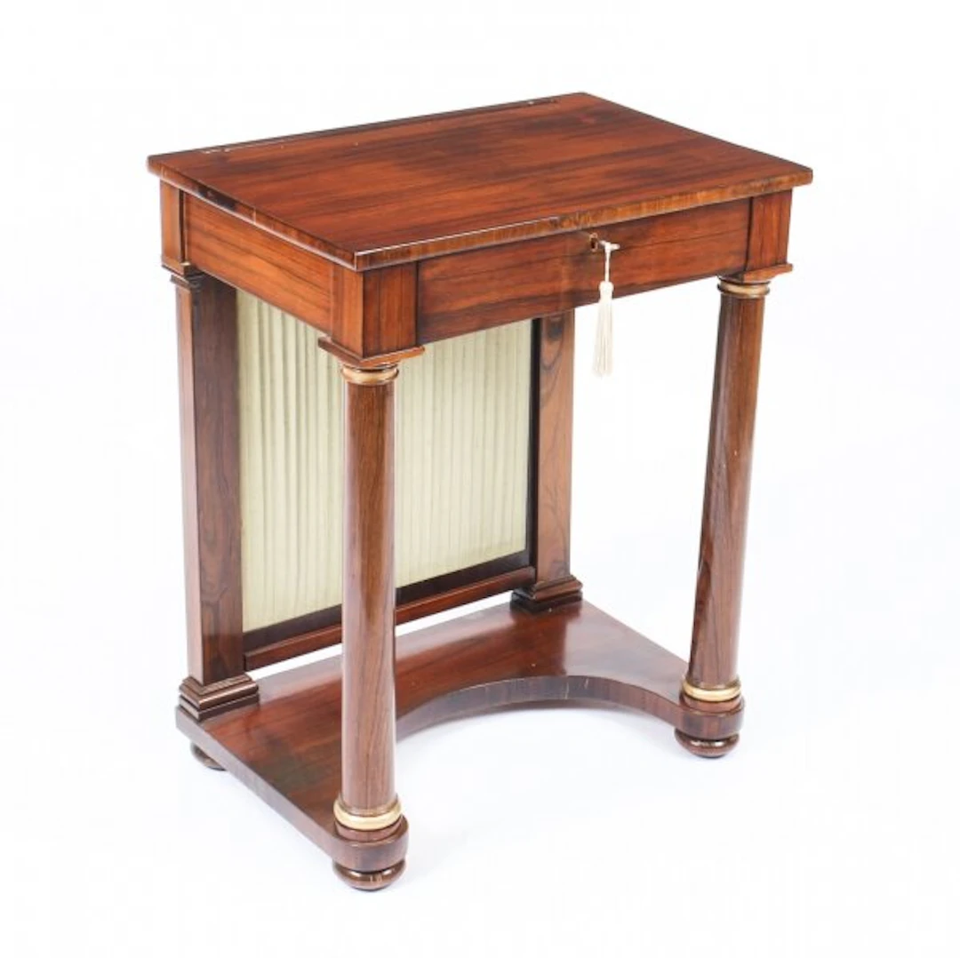 Antique English Empire Console Writing Side Table c.1820 19th Century