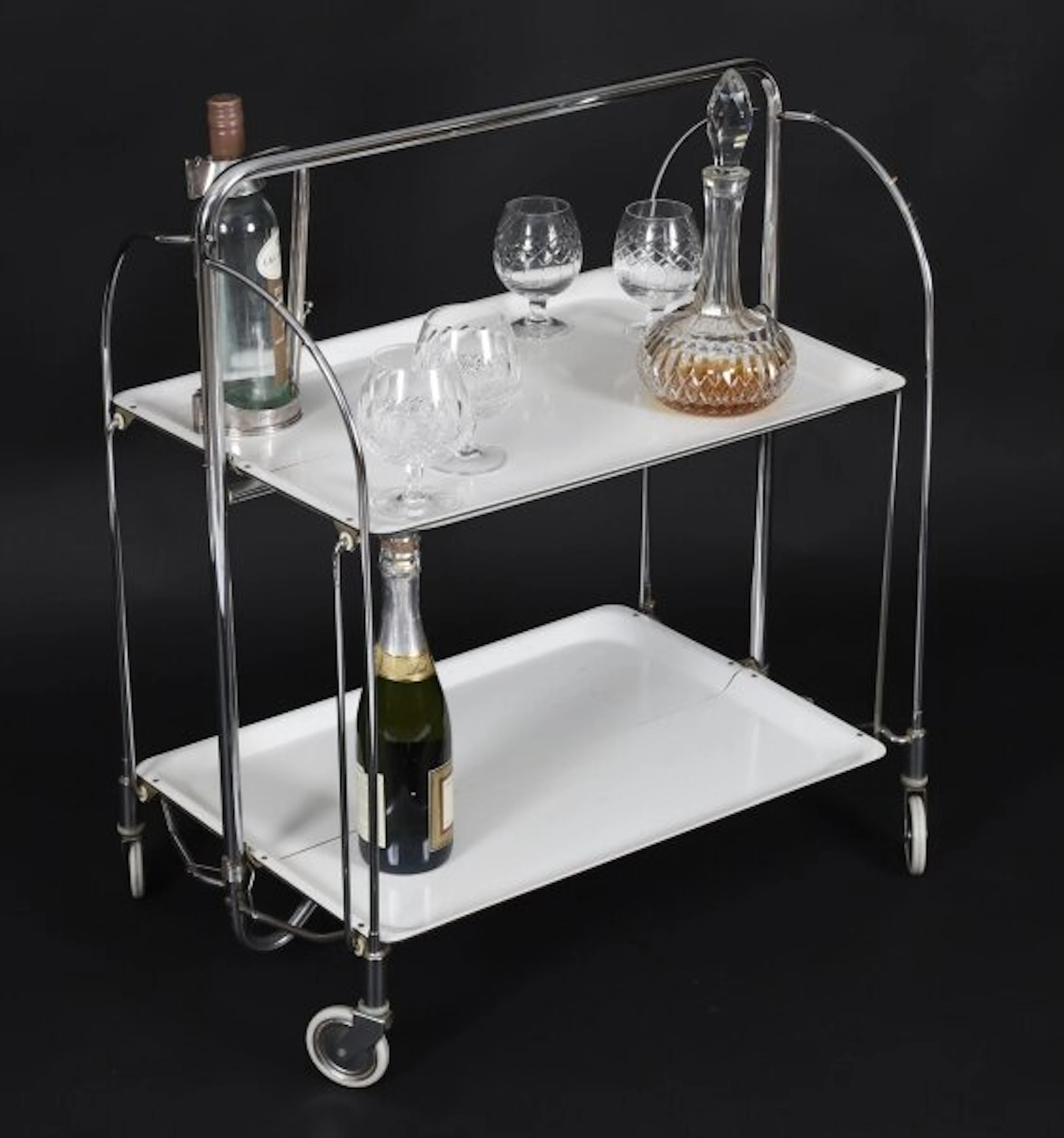 Vintage Bremshey Gerlinol 'Dinette' Folding Serving / Drinks Trolley Mid 20th C