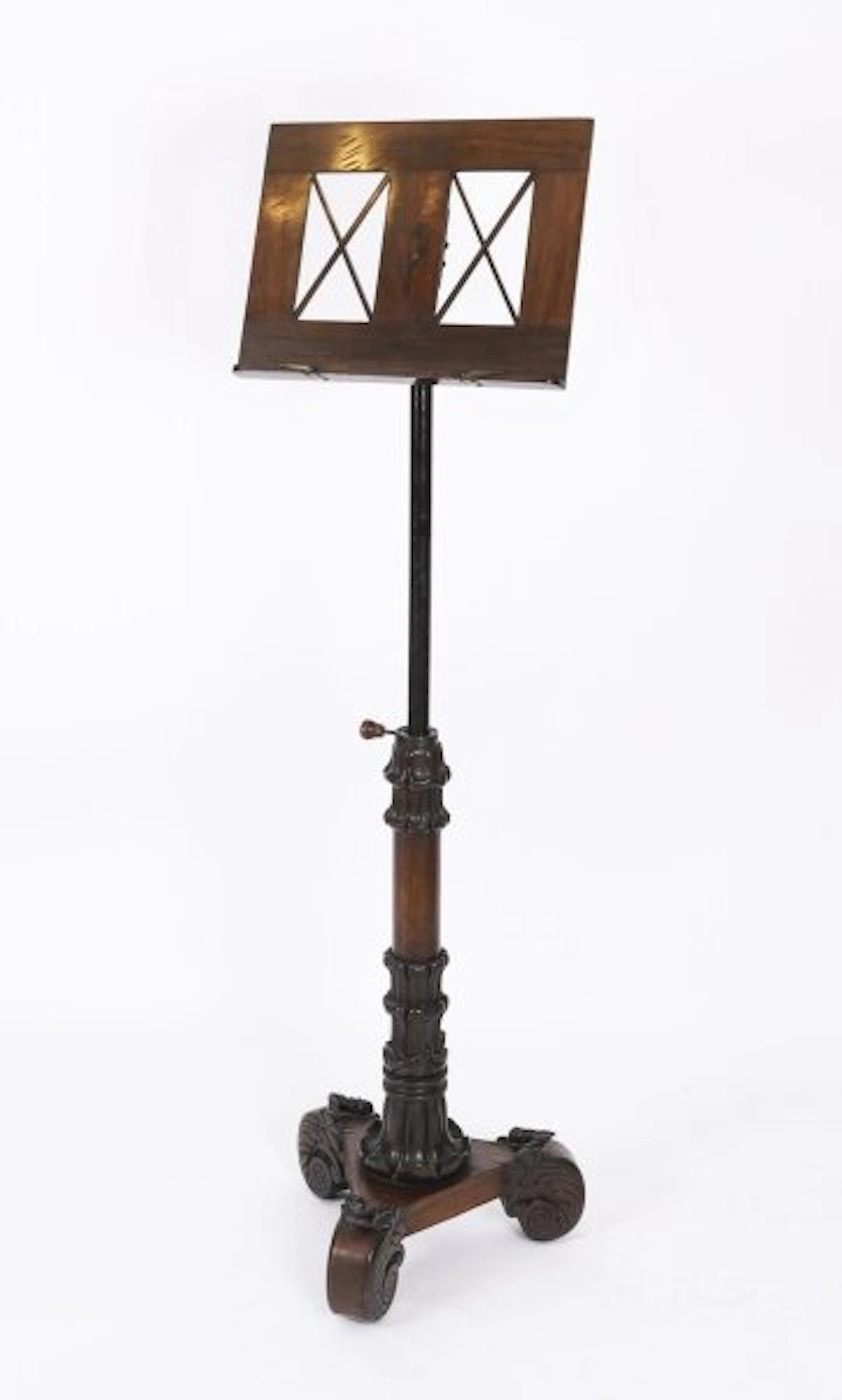 Antique William IV Gonçalo Alves Tripod Music Stand c.1830 19th Century