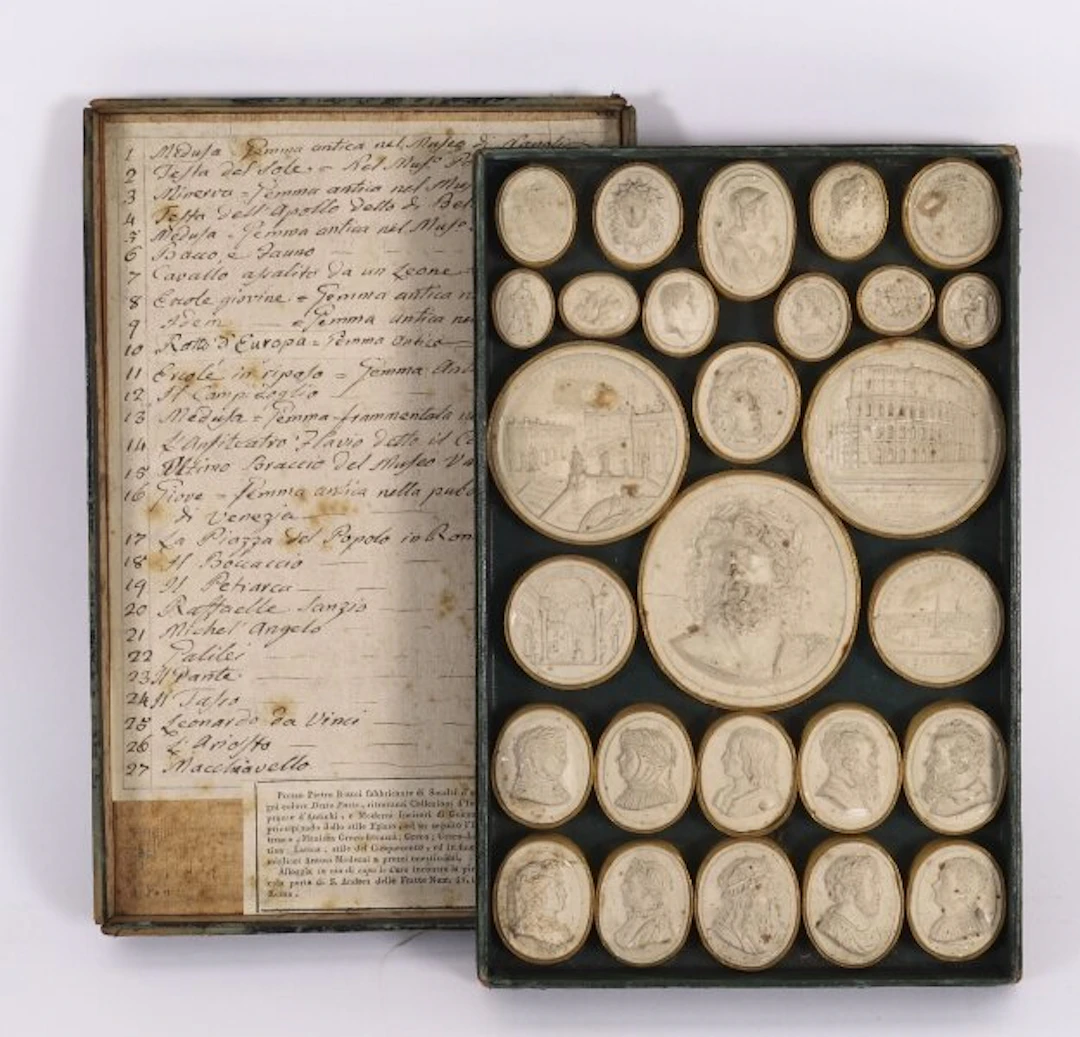 Antique Set Plaster Grand Tour Intaglios Pietro Bracci 18th Century