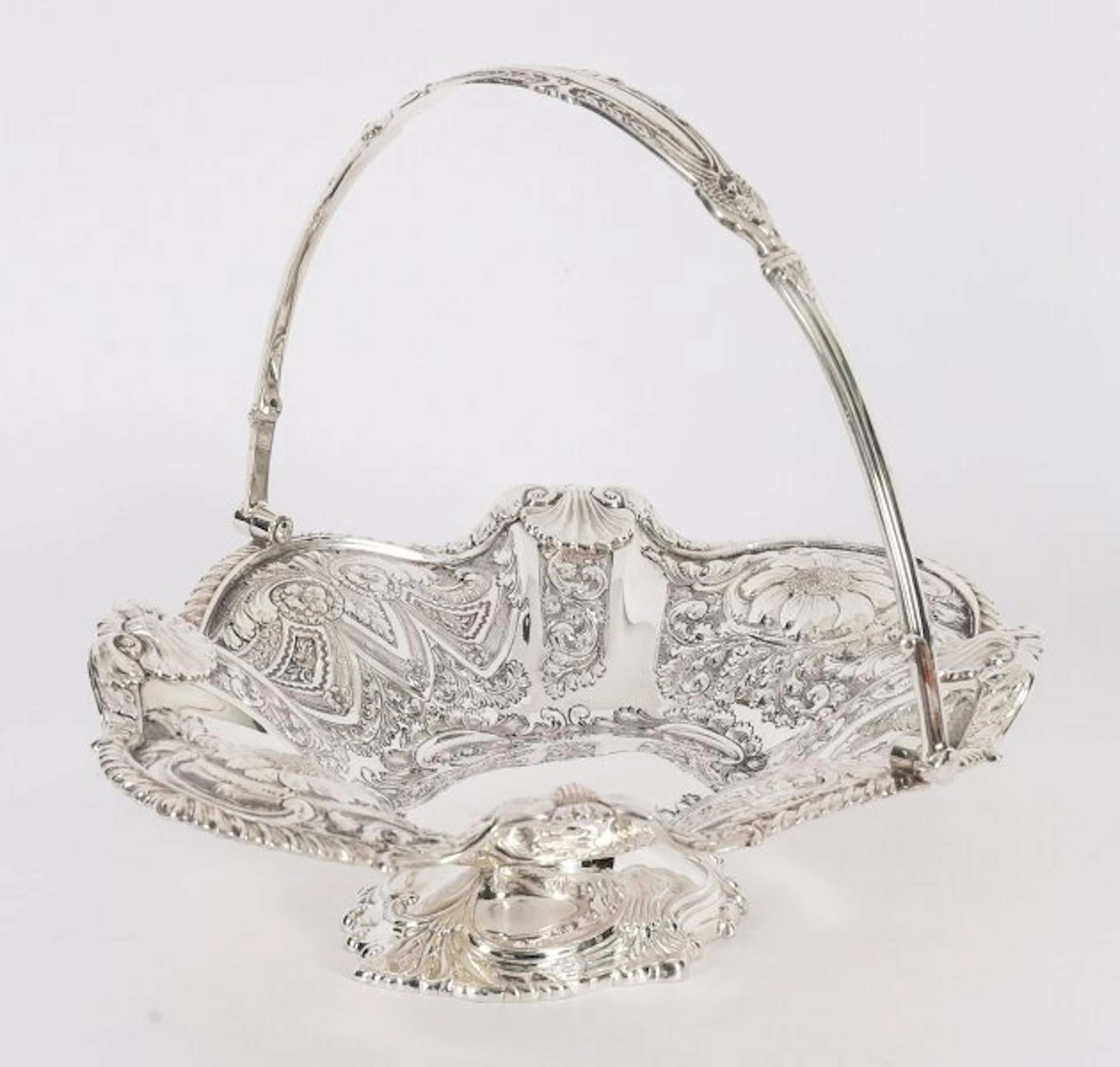 Antique Victorian Silver Plated Fruit Basket George W. Scott & Sons Ltd 19th C