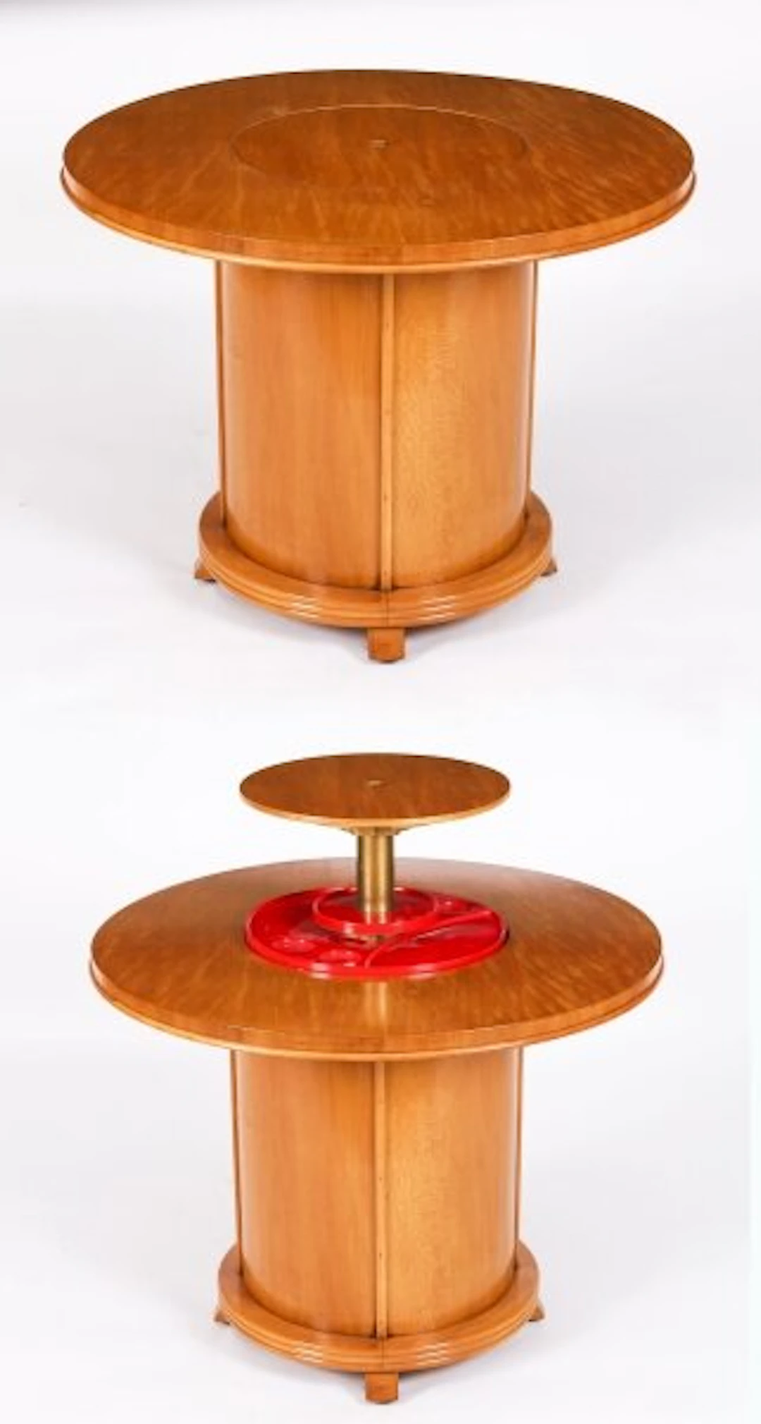 Vintage Art Deco Satin Wood Pop Up Modernist Cocktail Cabinet C1950