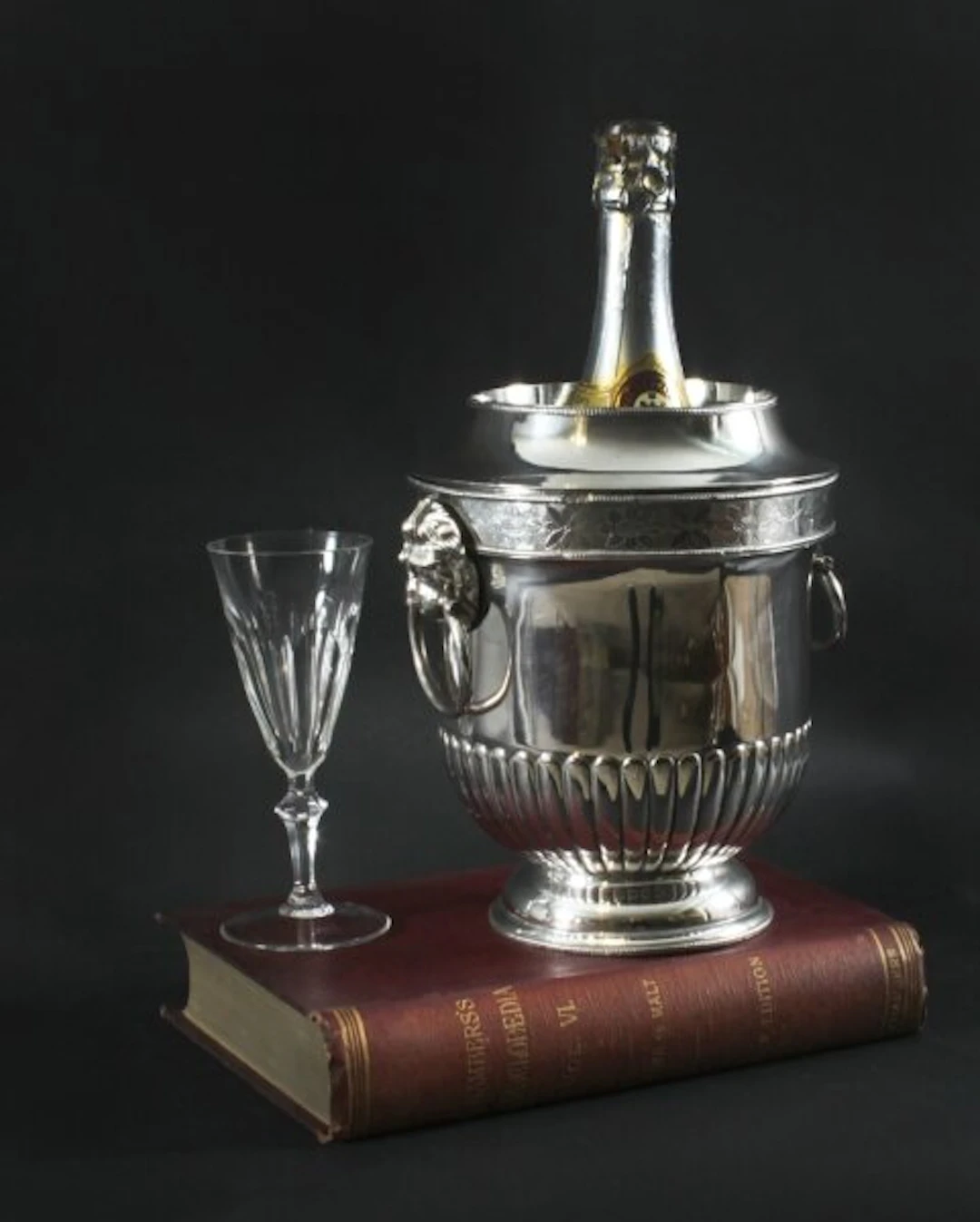 Antique George III Silver Plate Wine / Champagne Cooler Early 19th C
