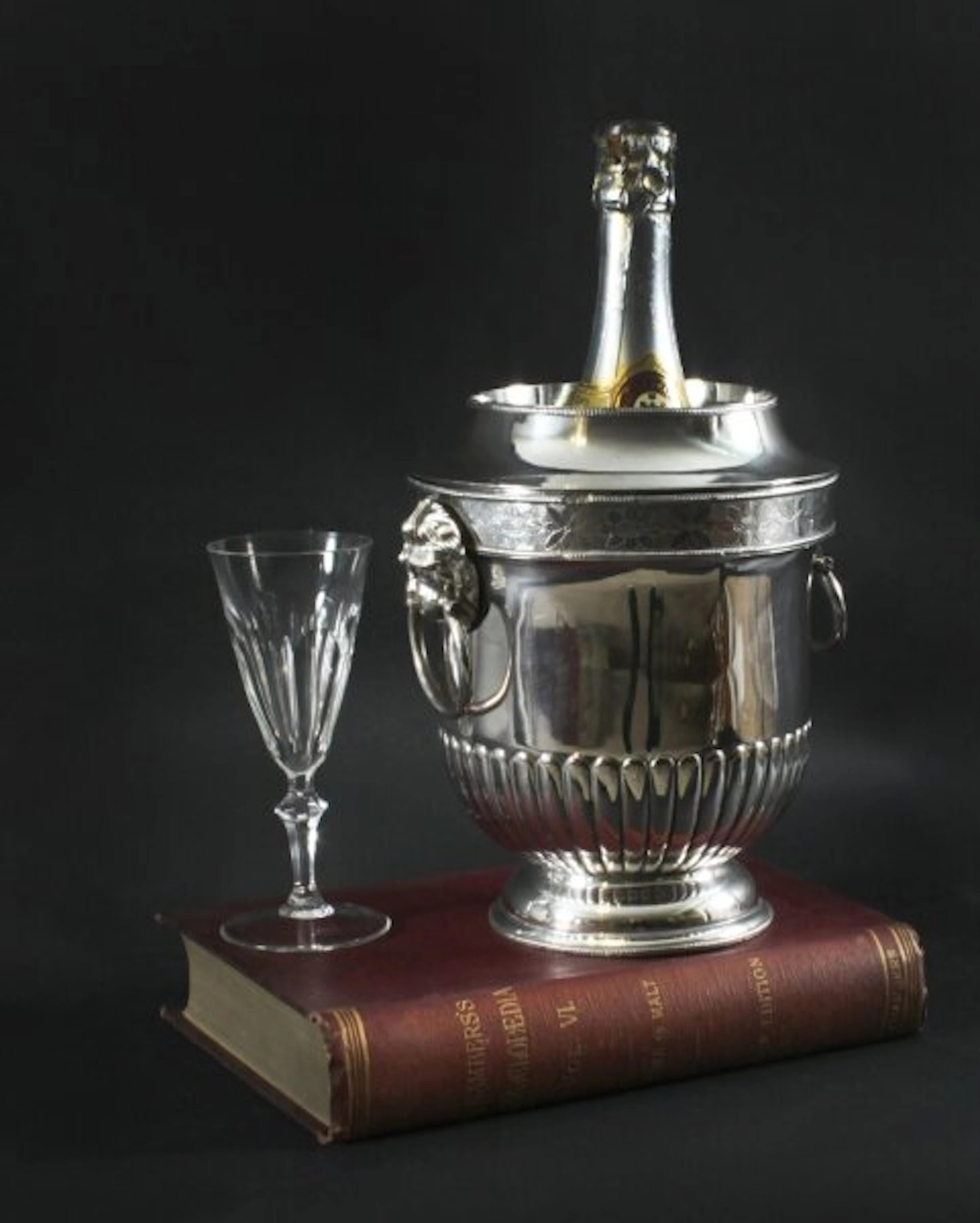 Antique George III Silver Plate Wine / Champagne Cooler Early 19th C