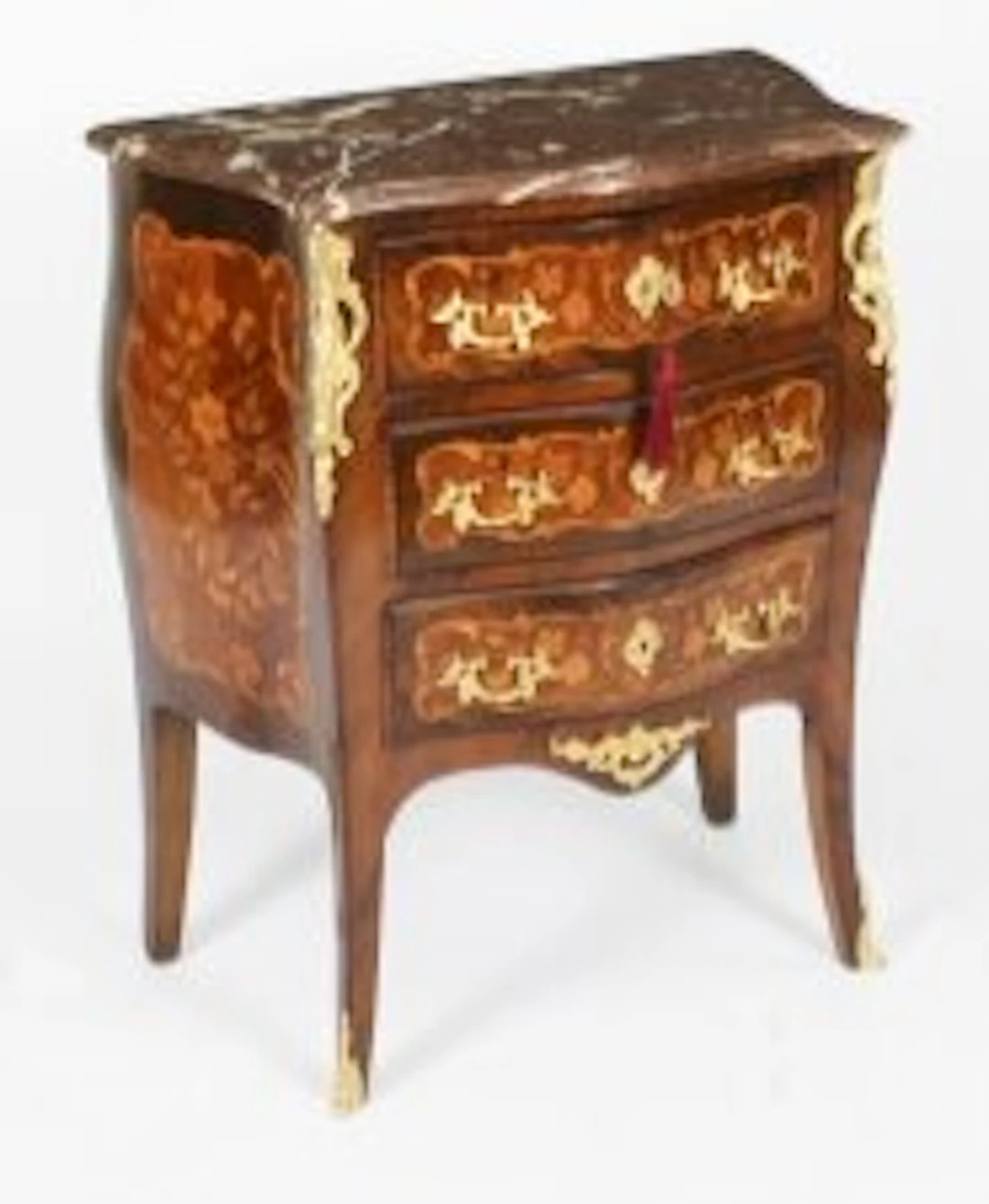 Antique French Louis Revival Gonçalo Alvest Marquetry Commode 19th Century