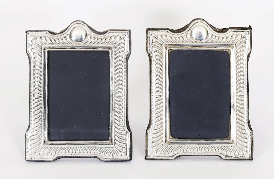 Vintage Pair Sterling Silver Photo Frame RBB Sheffield 1989 / 1990 19cm x 15cm